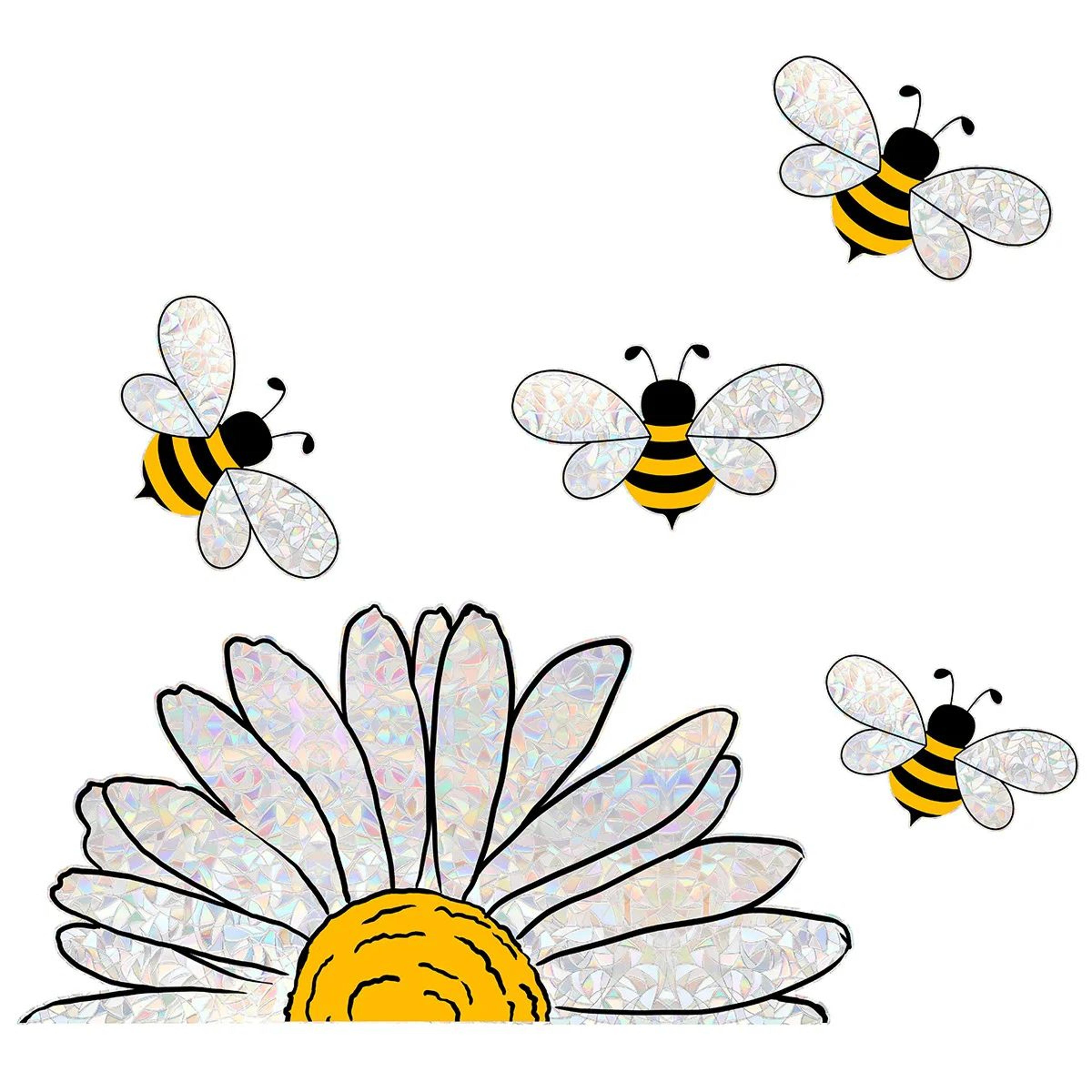 Colorful Bee Sunflower Window Sticker Rainbow Glass Wall Decor 6