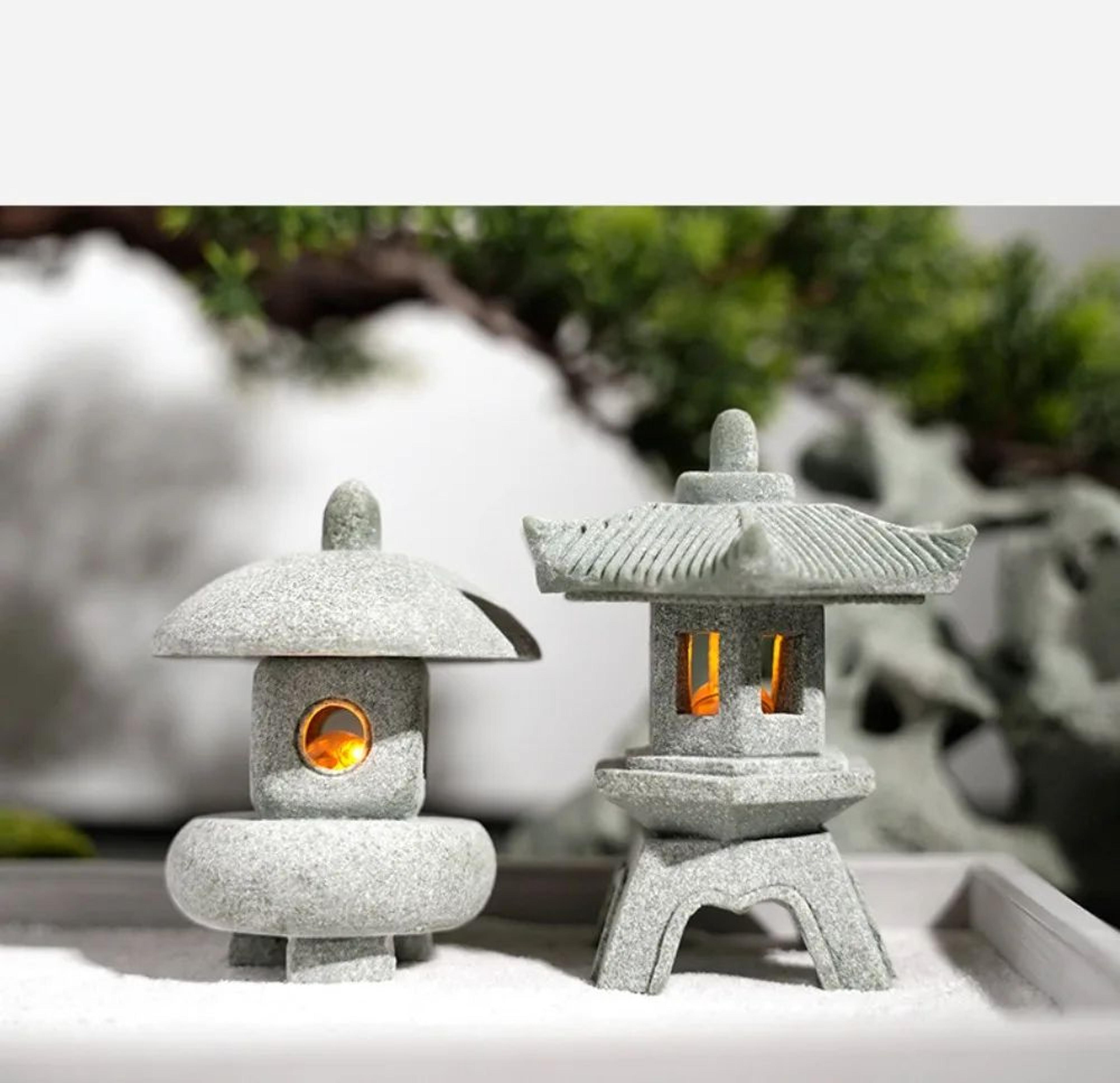 Mini Pagoda Lantern Zen Garden Light Decor 3