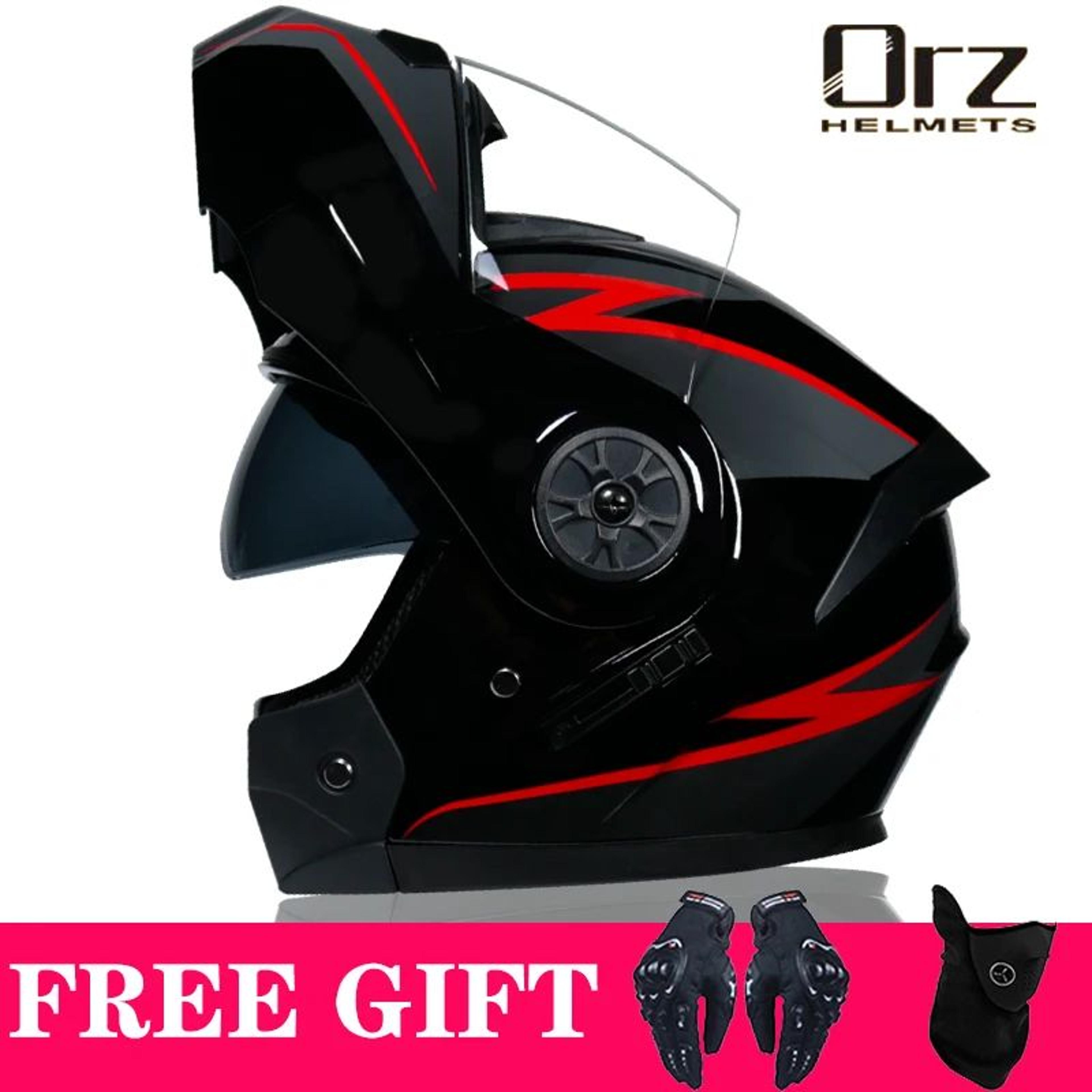 DOT Approved Modular Flip Up Motorcycle Helmet Dual Lens 2
