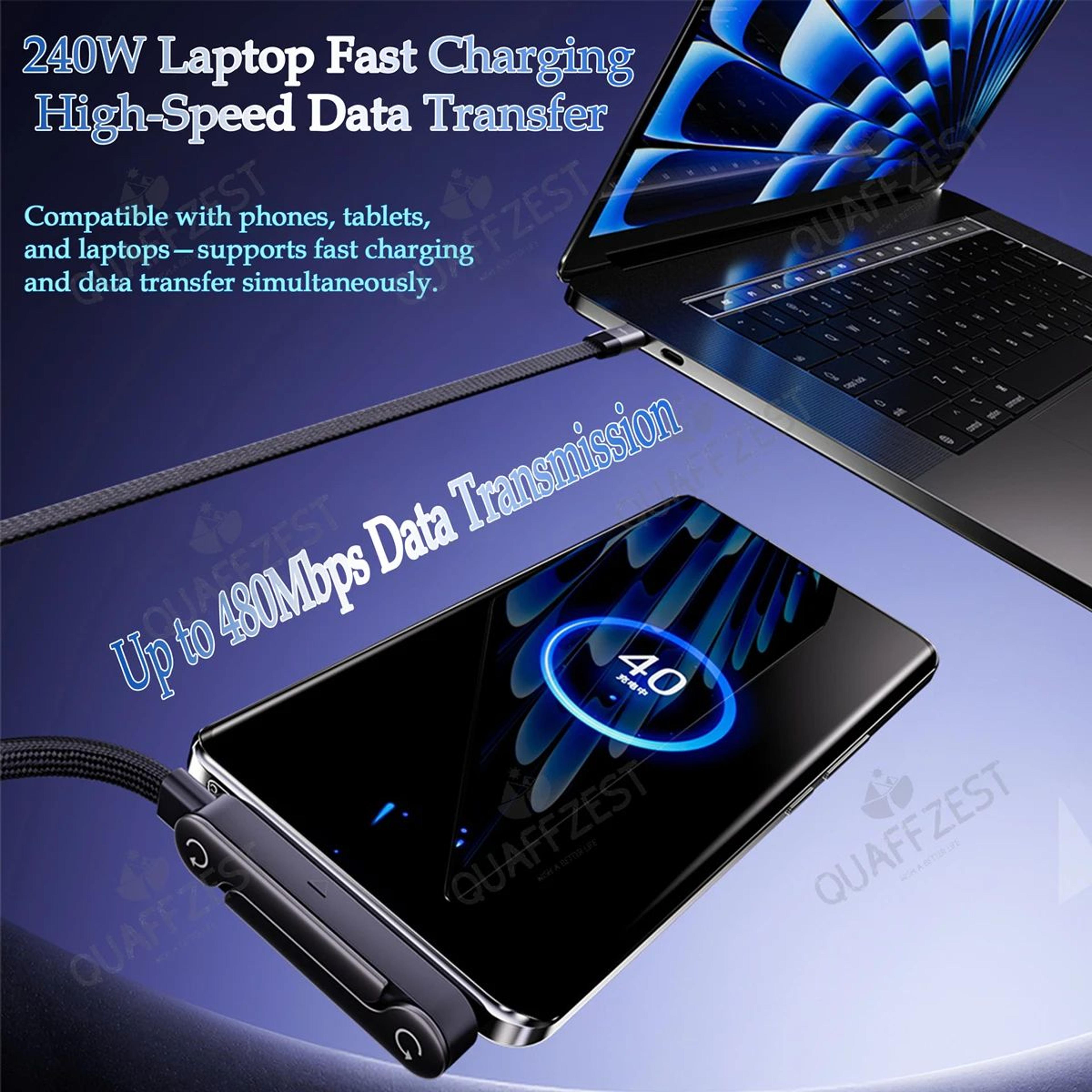 240W Fast Charging Foldable Phone Holder Cable 1