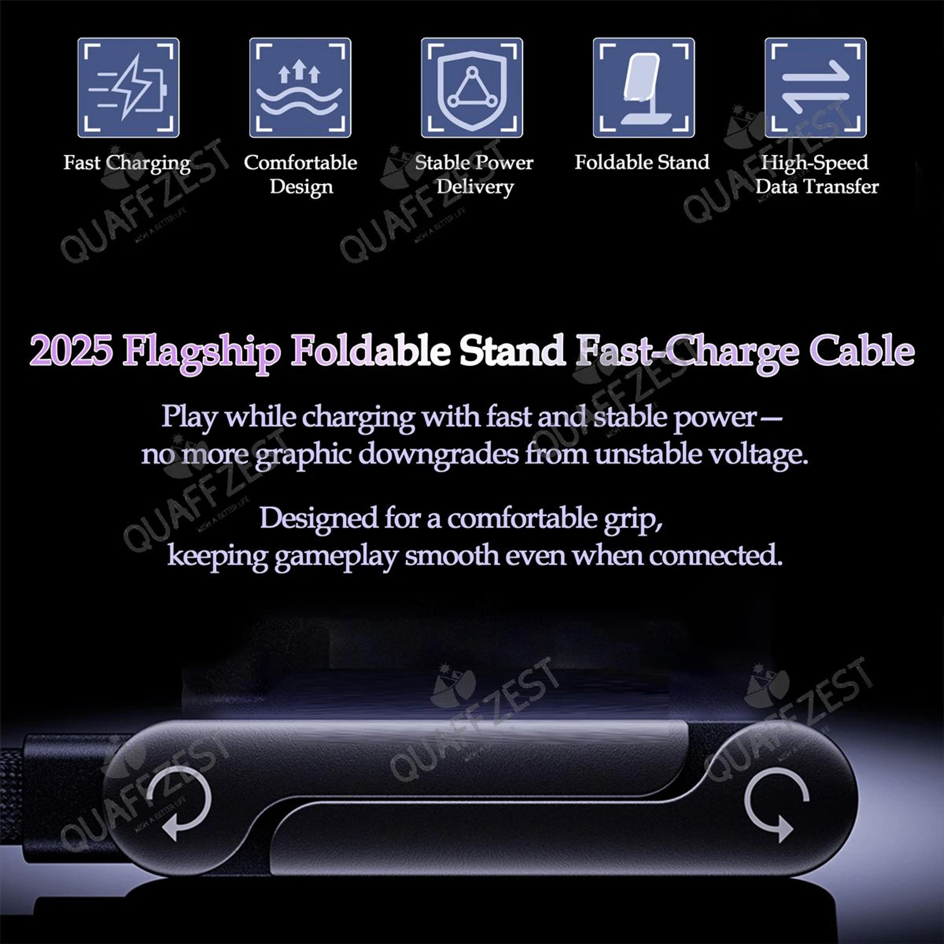 240W Fast Charging Foldable Phone Holder Cable 5