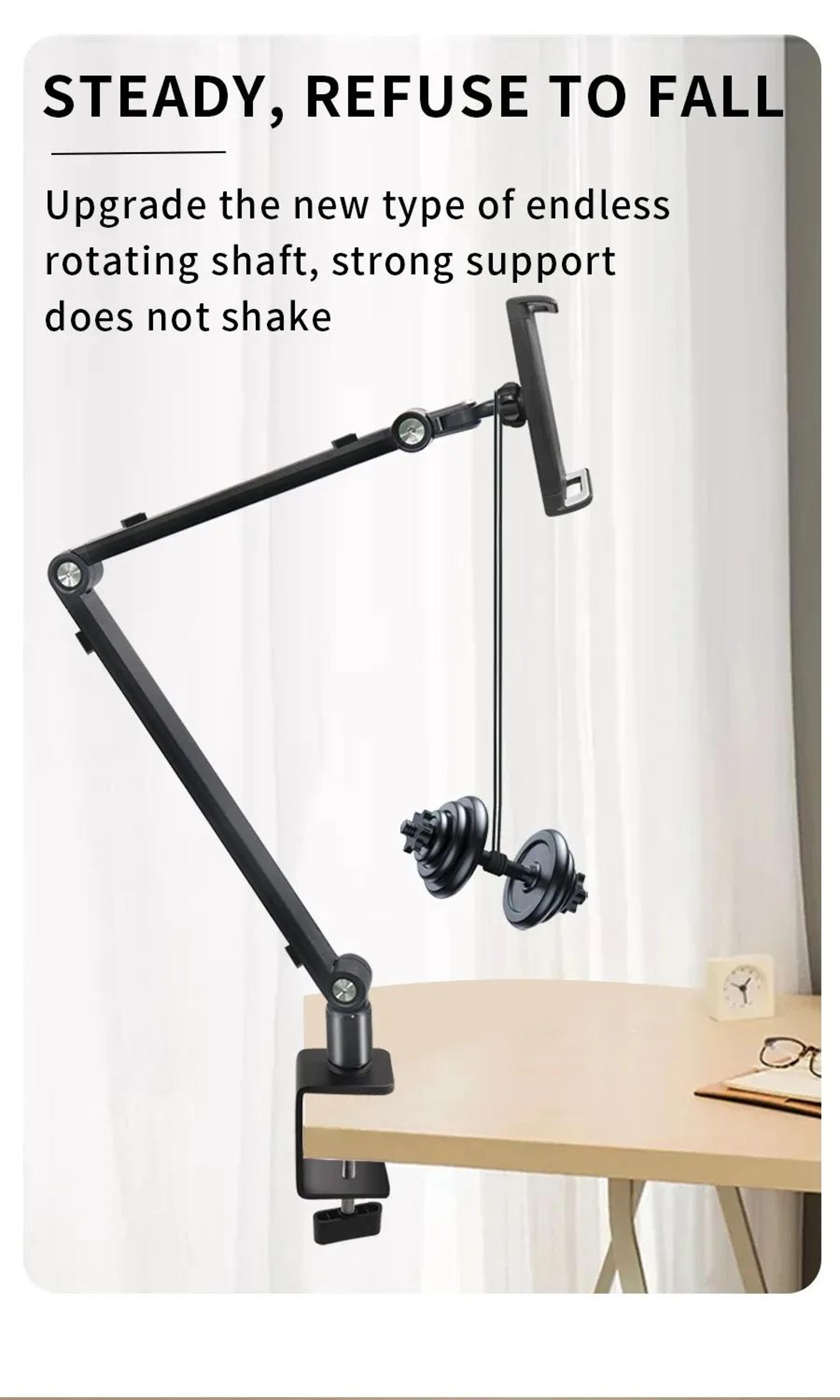360 Rotating Aluminum Tablet And Monitor Stand Arm 8
