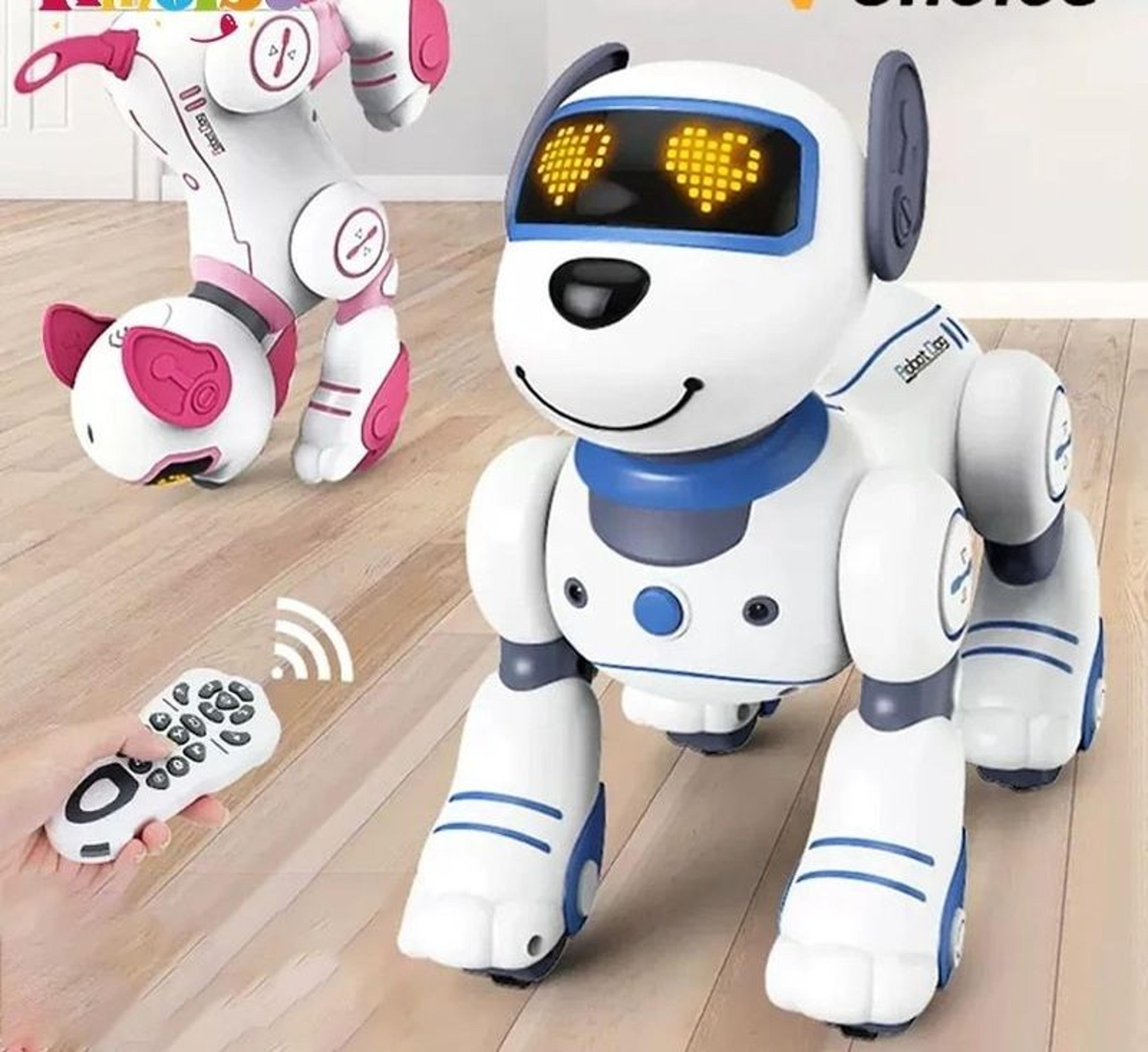 smart rc robot dog toy for kids with dancing stunts & interactive remote control