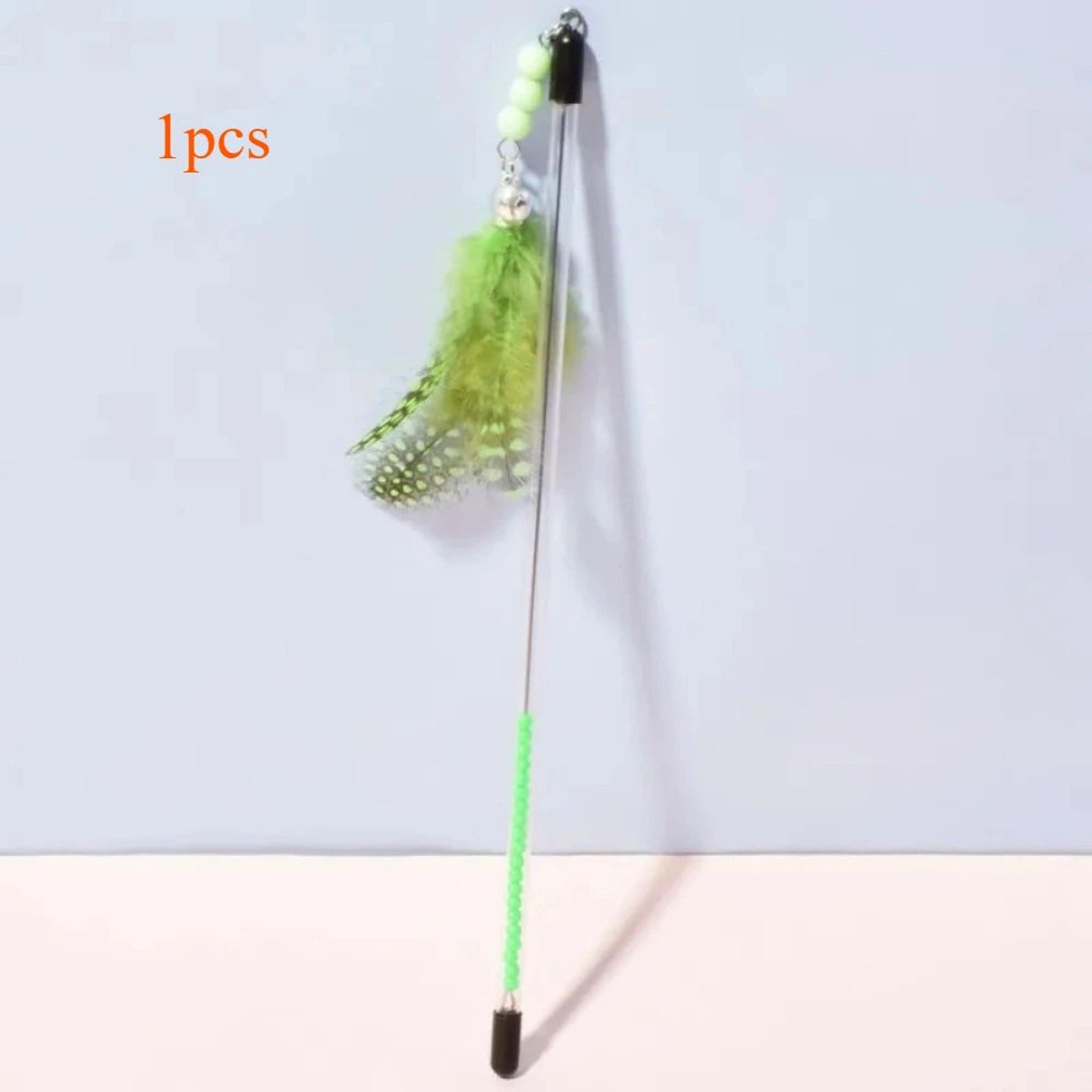 Retractable Feather Teaser Wand Cat Toy Set 7