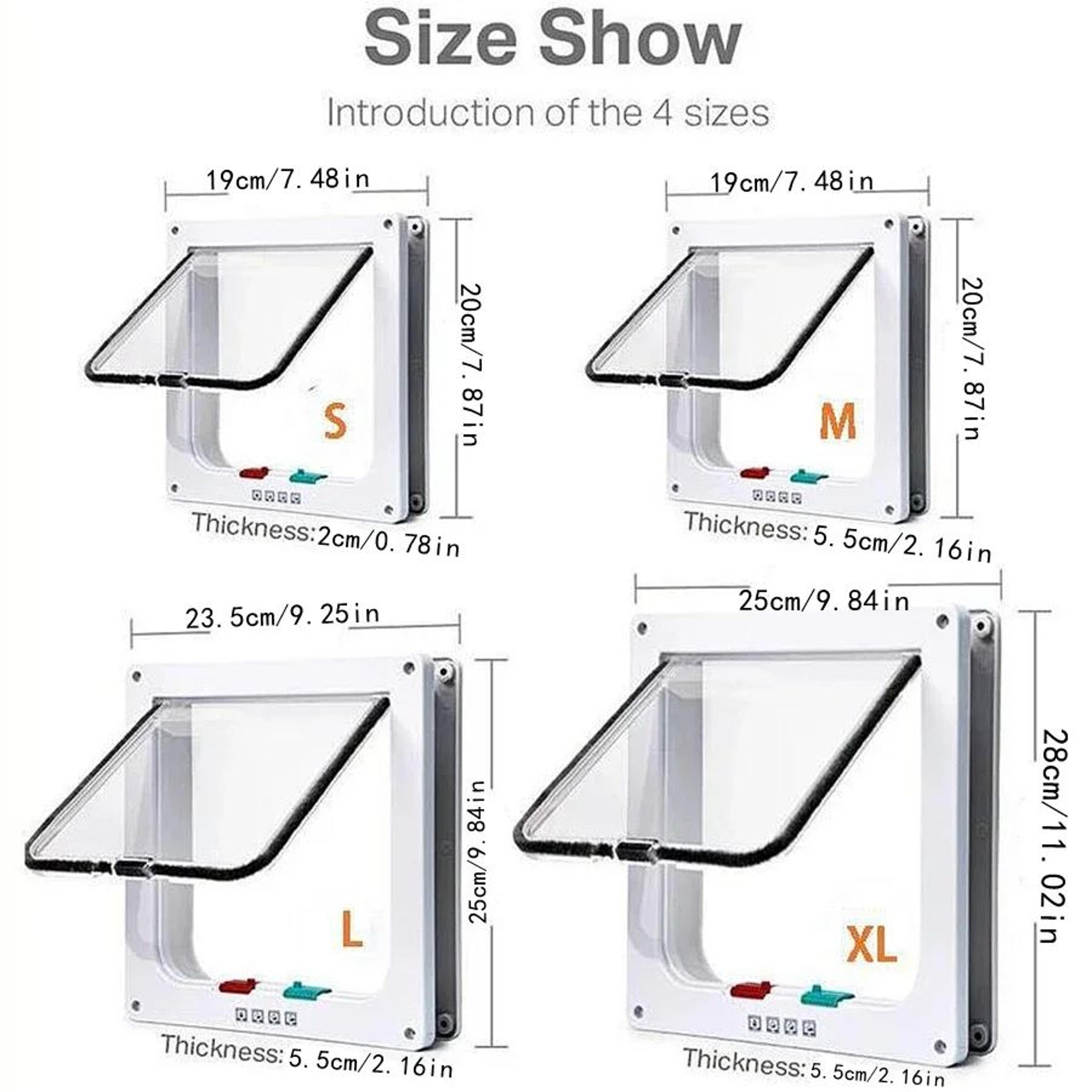 Weatherproof 4 Way Locking Cat Door 2