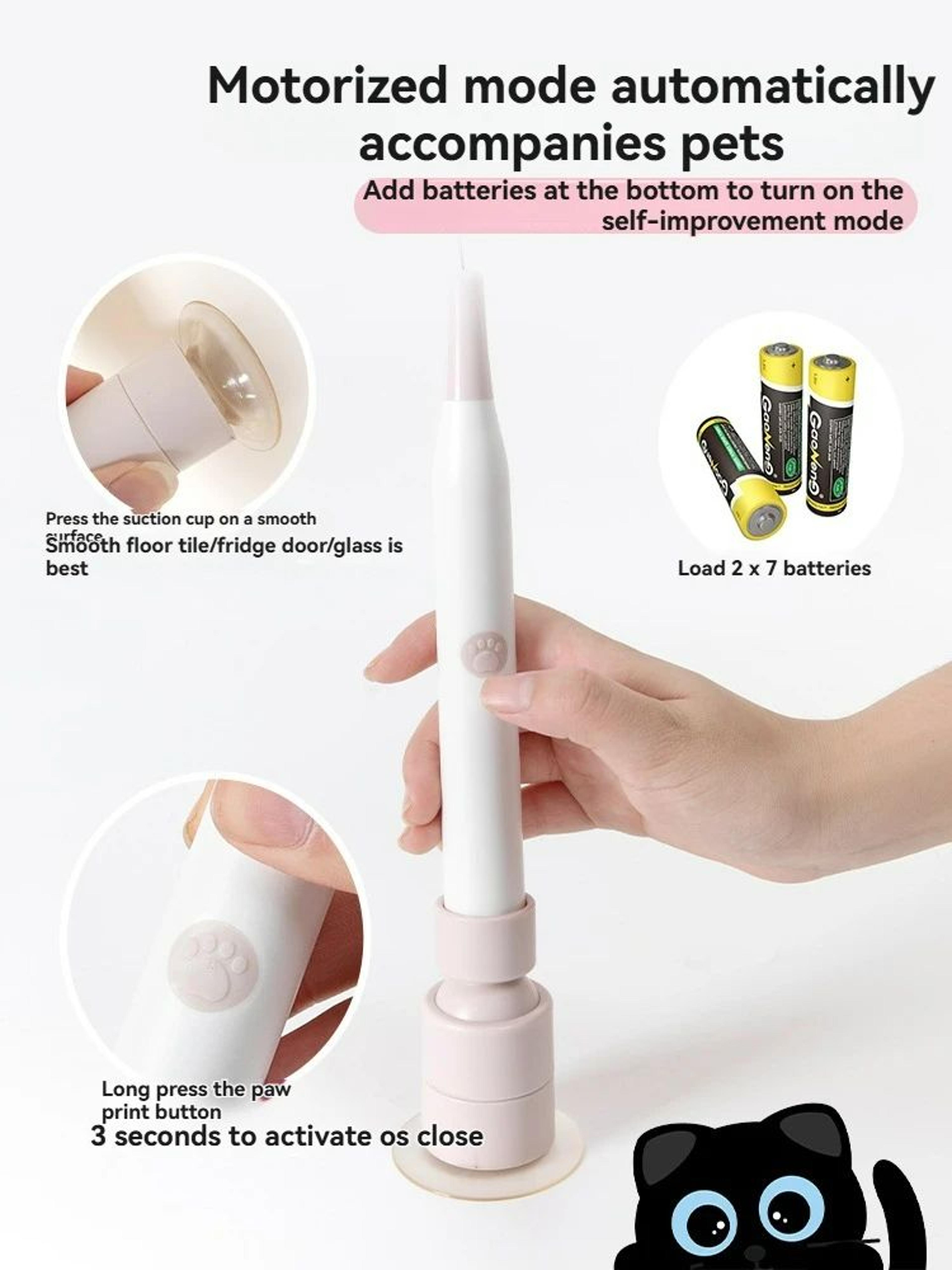 Automatic Suction Cup Cat Teaser Wand Toy 3
