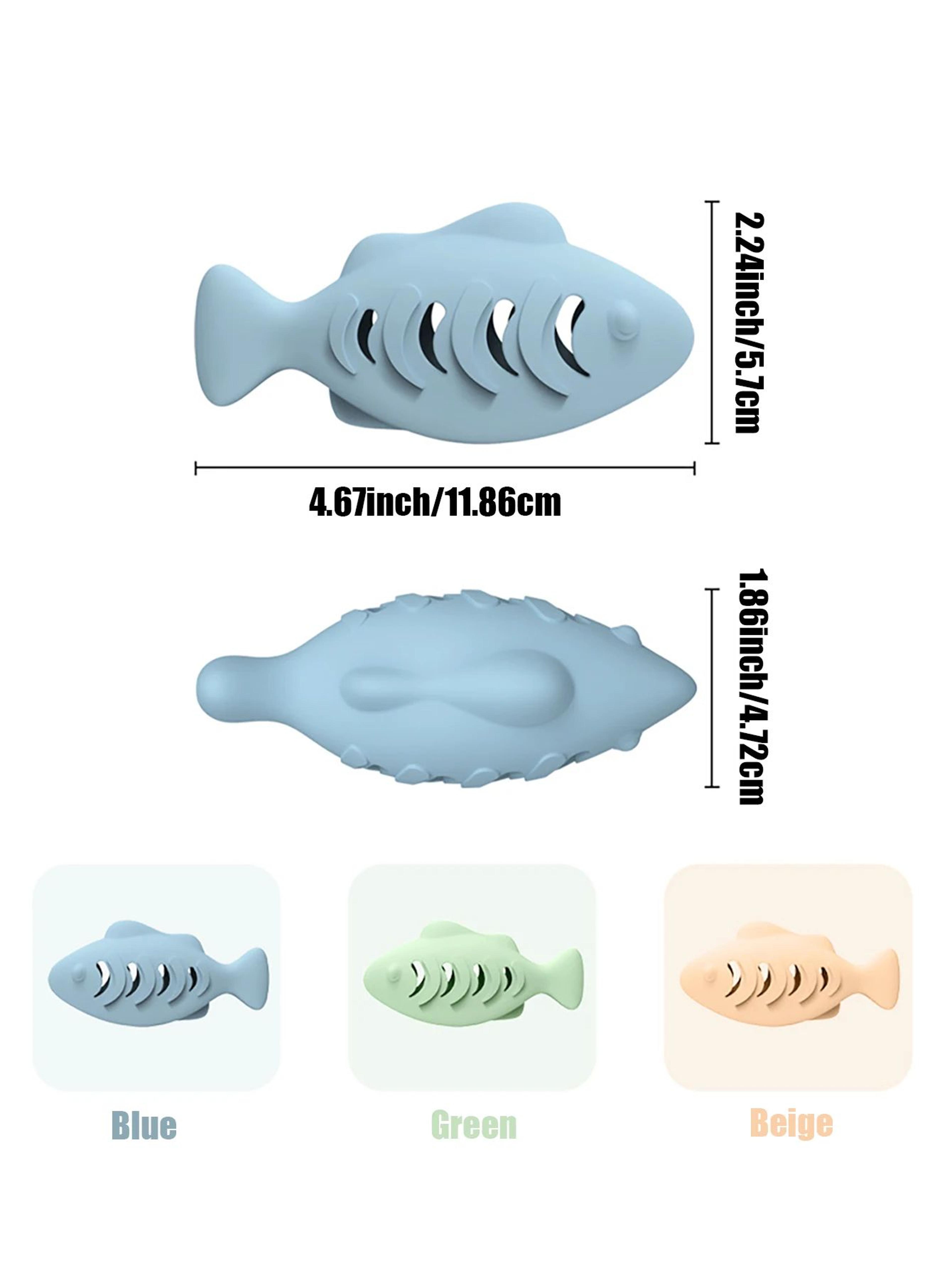 Fish Shaped Cat Treat Dispenser Chew Toy 1