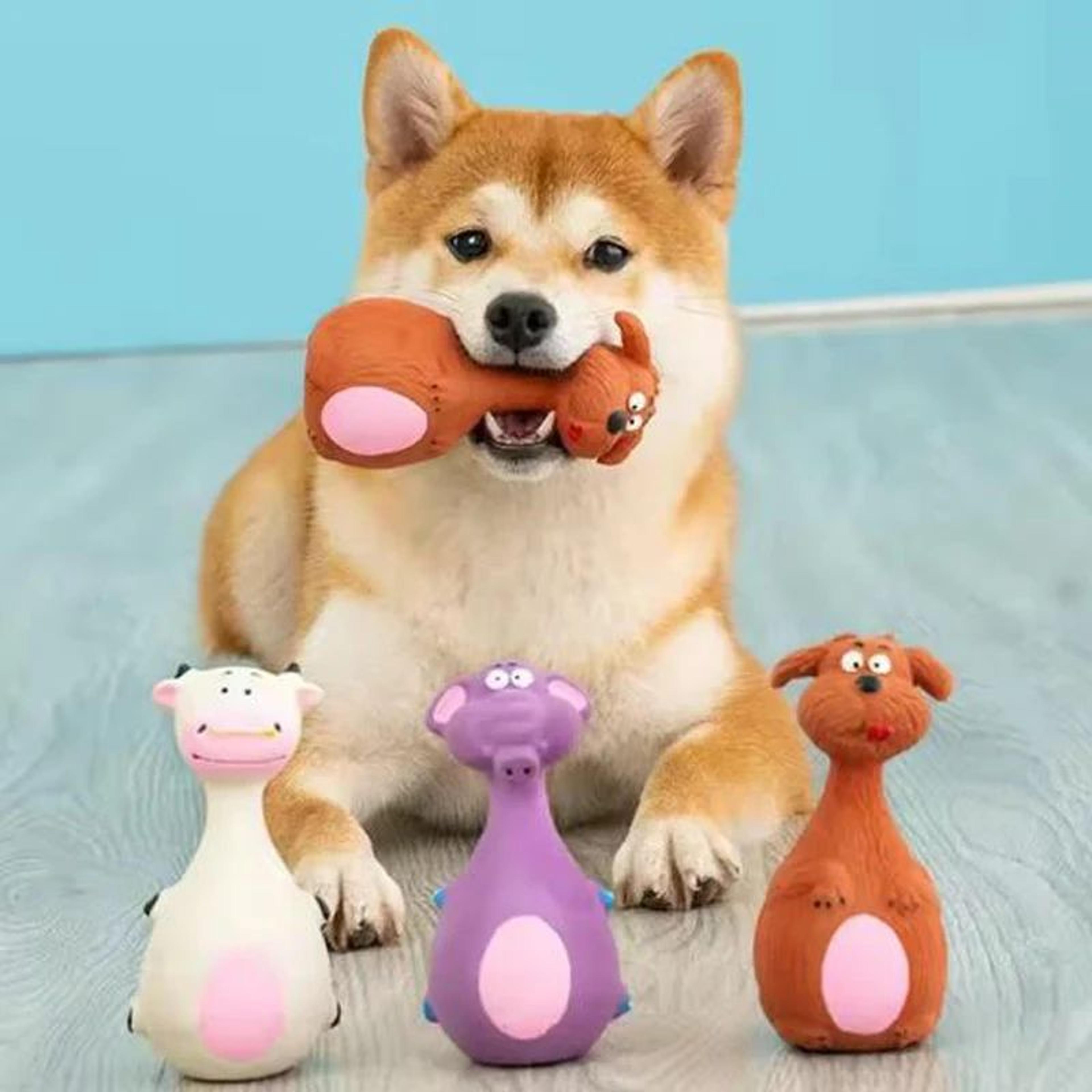 Squeaky Latex Animal Chew Toy For Dogs 5