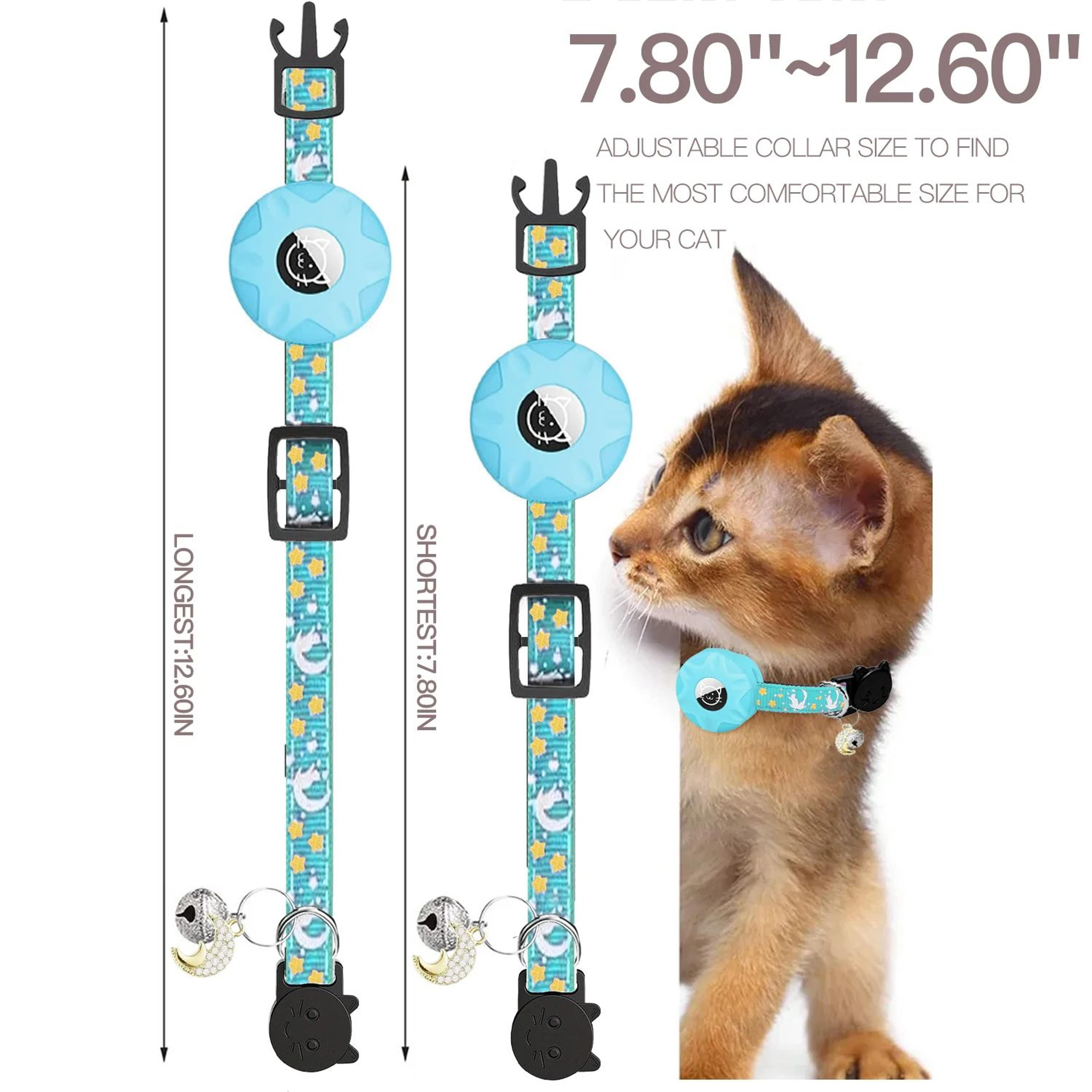 Glow Breakaway AirTag Pet Collar With Moon Charm 1