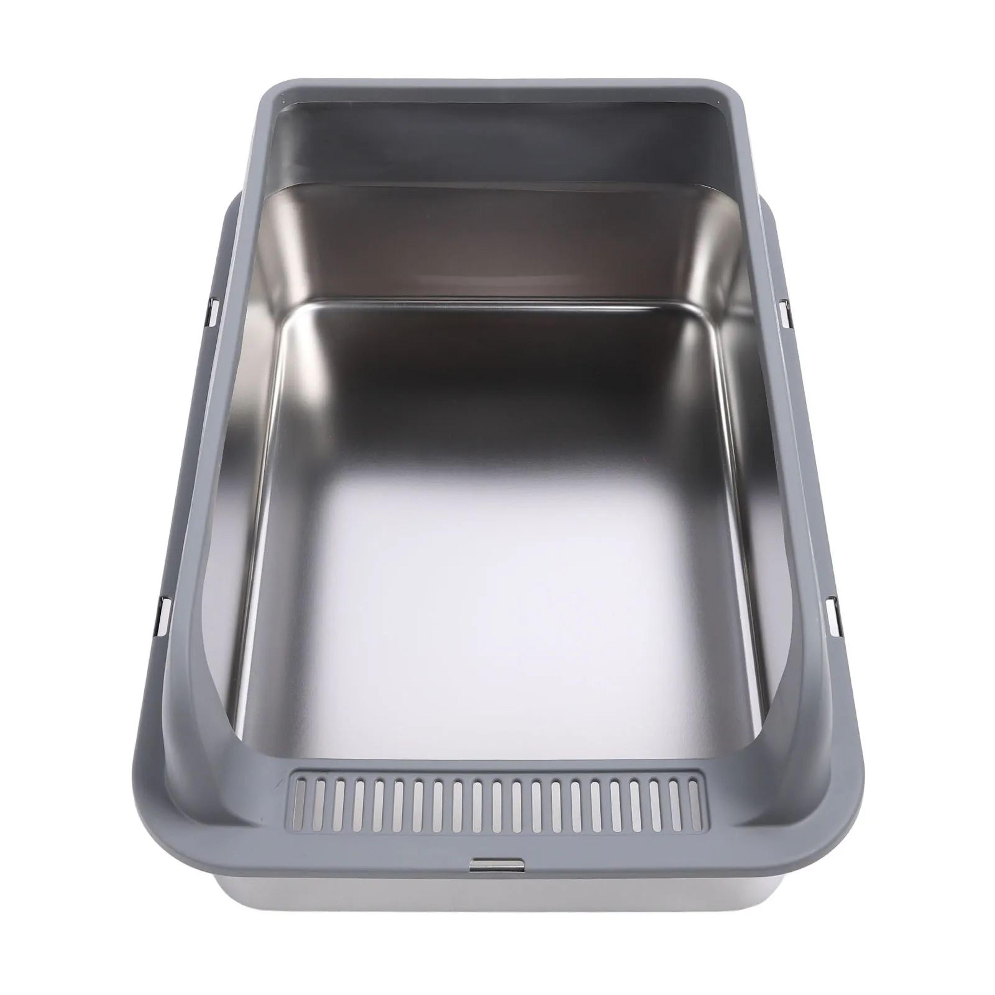 Large Stainless Steel Cat Litter Box With Lid 5