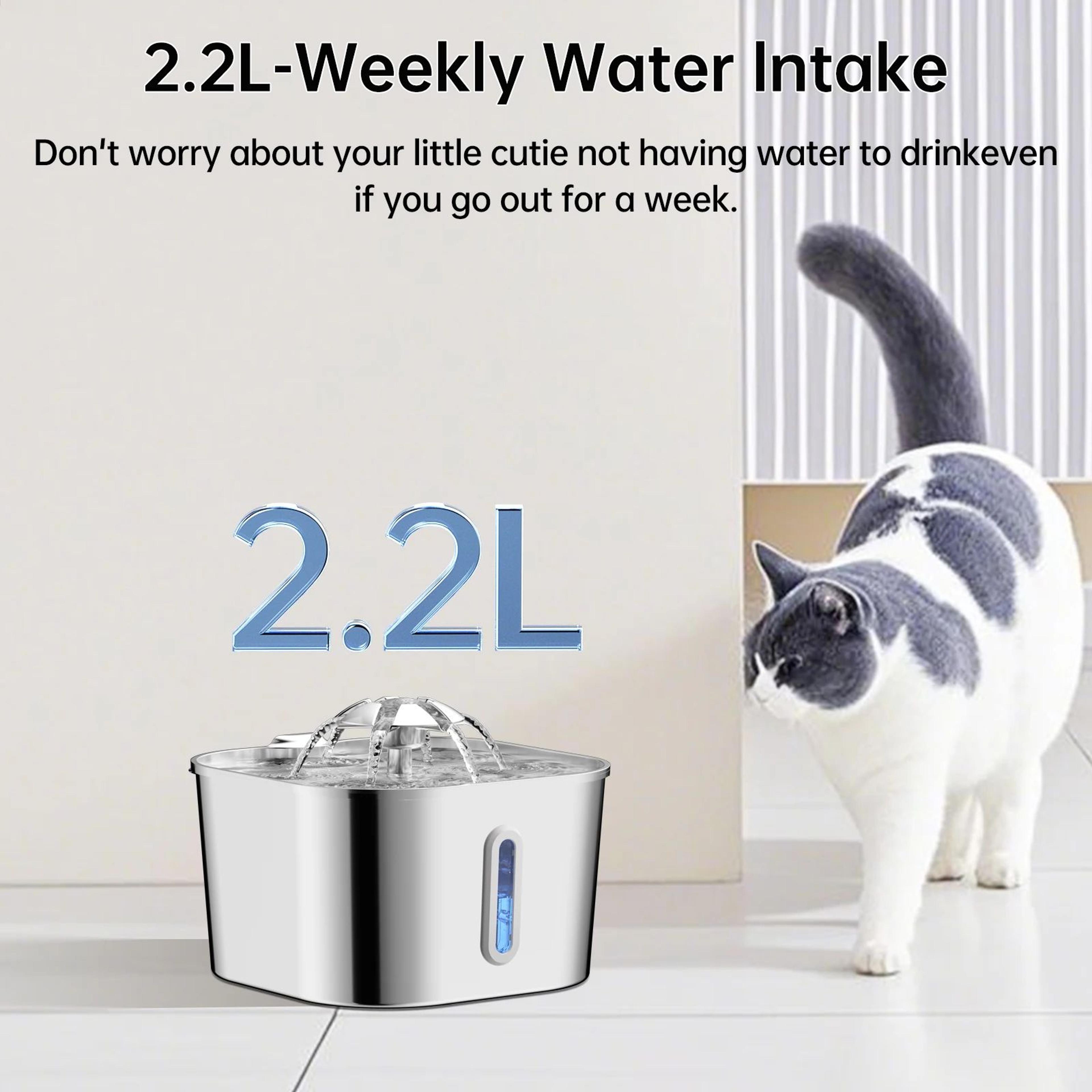 Stainless Steel Automatic Cat Water Fountain 22L 2