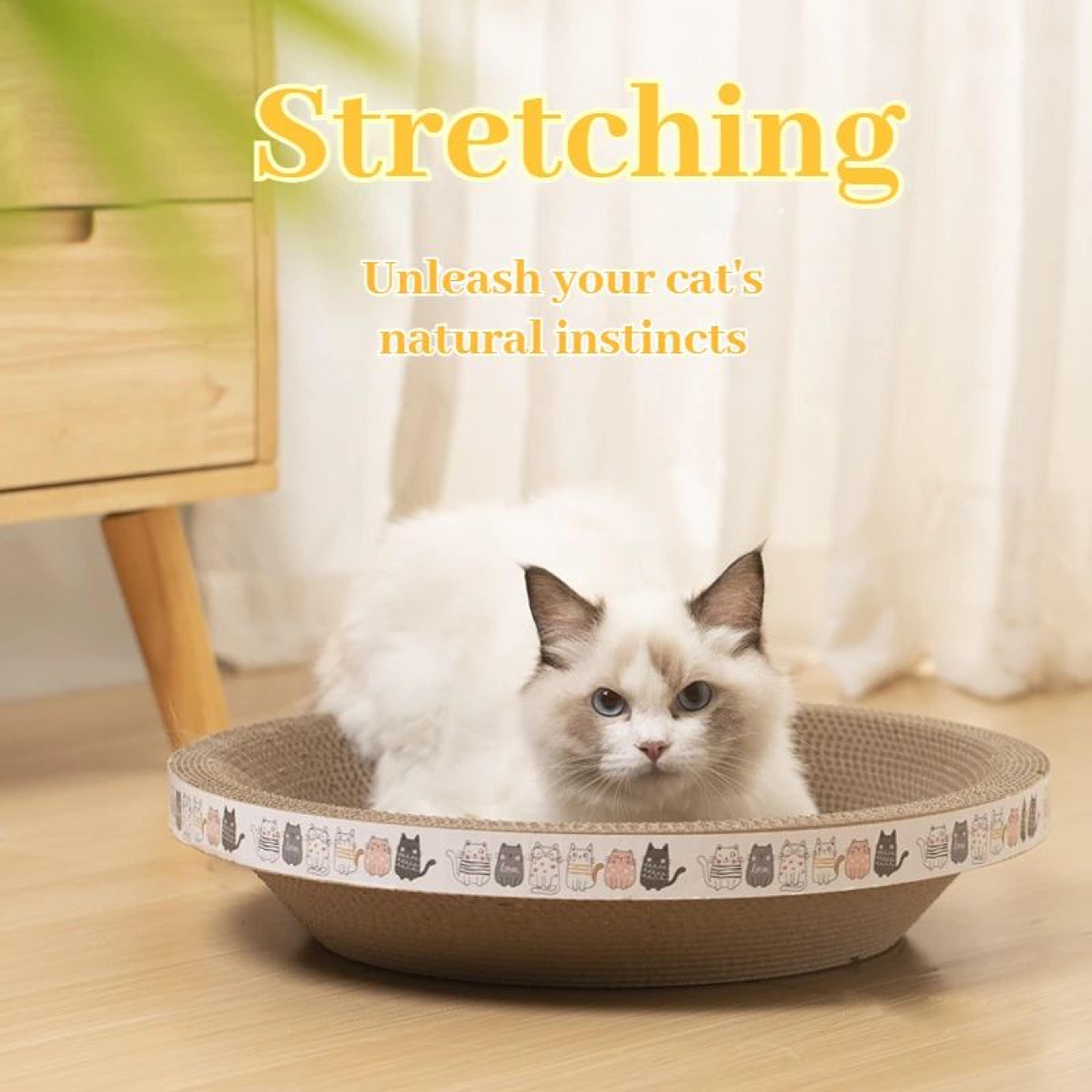 Corrugated Cat Scratching Bed With Catnip Sofa Protector 2