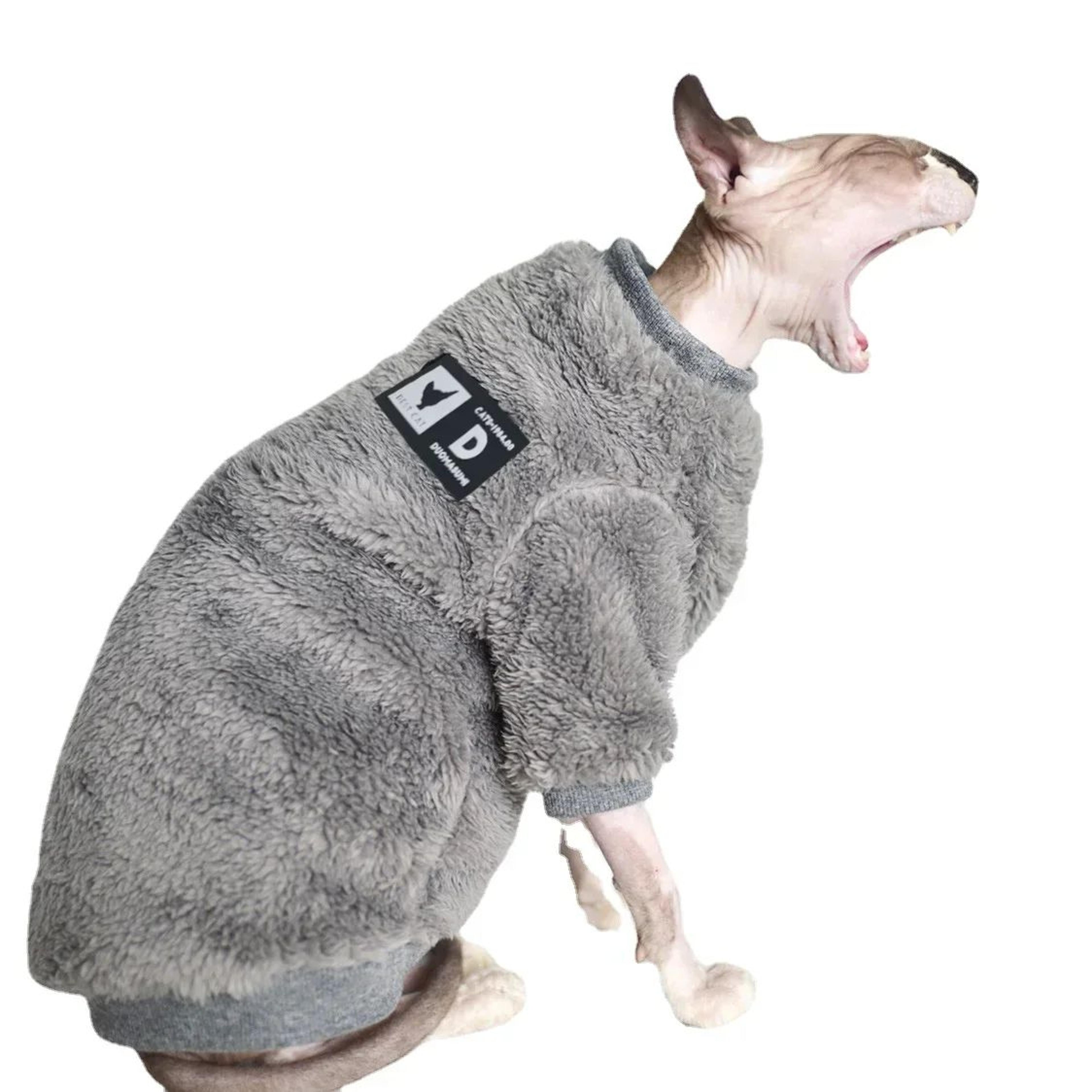 Fluffy Double Sided Winter Jacket For Sphynx Cats 2
