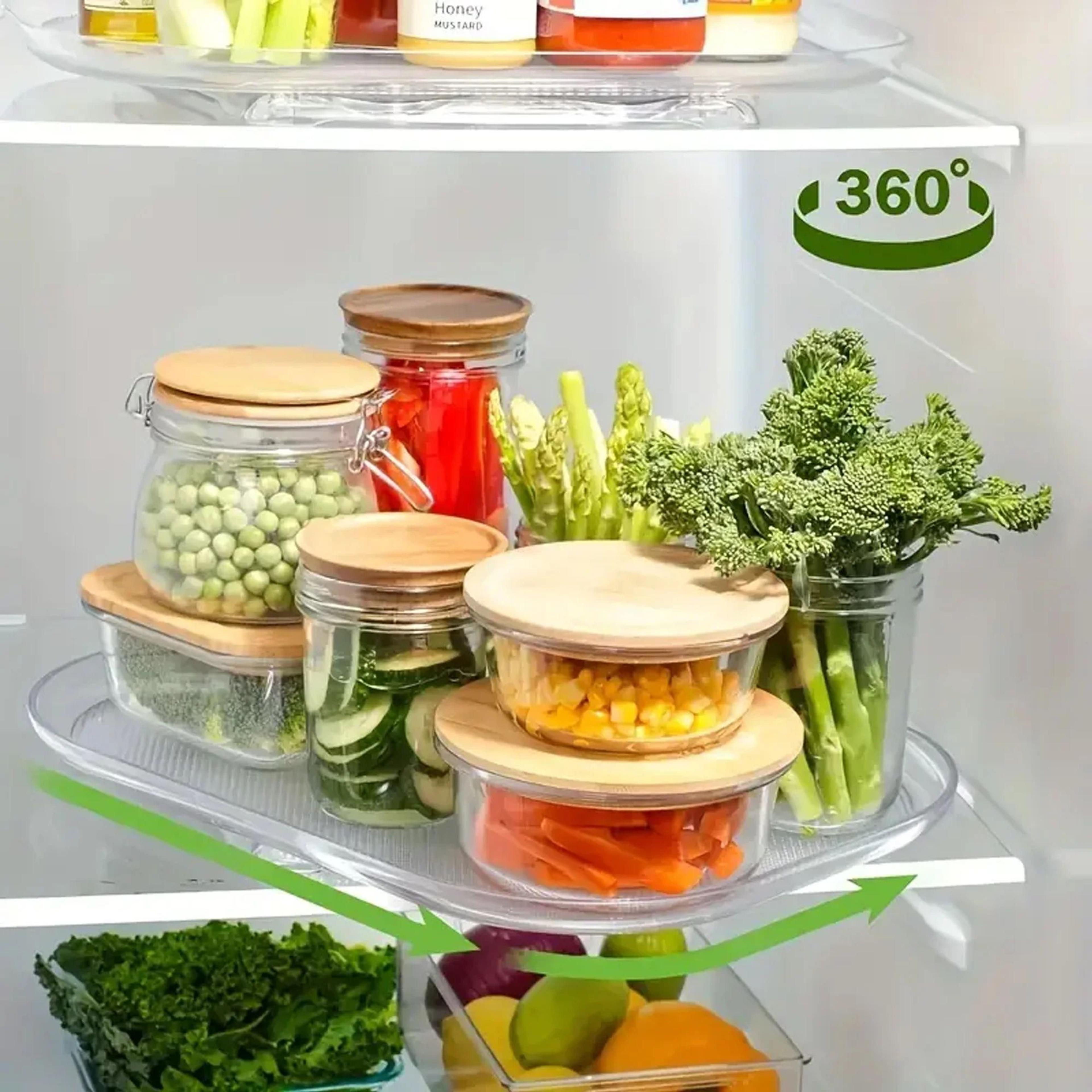 360 Degree Rotating Refrigerator Storage Tray 7