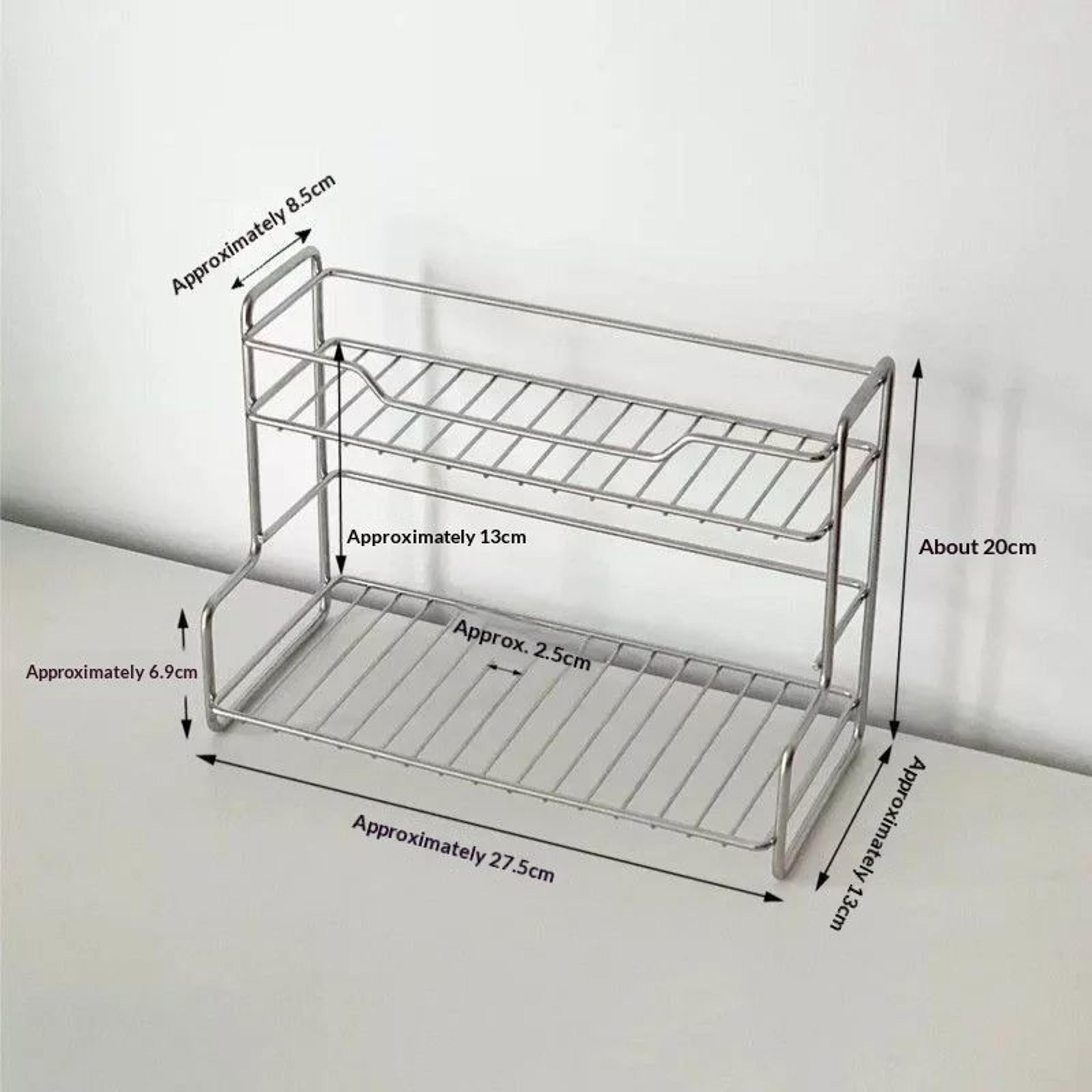 Minimalist Double Layer Bathroom Storage Rack 5