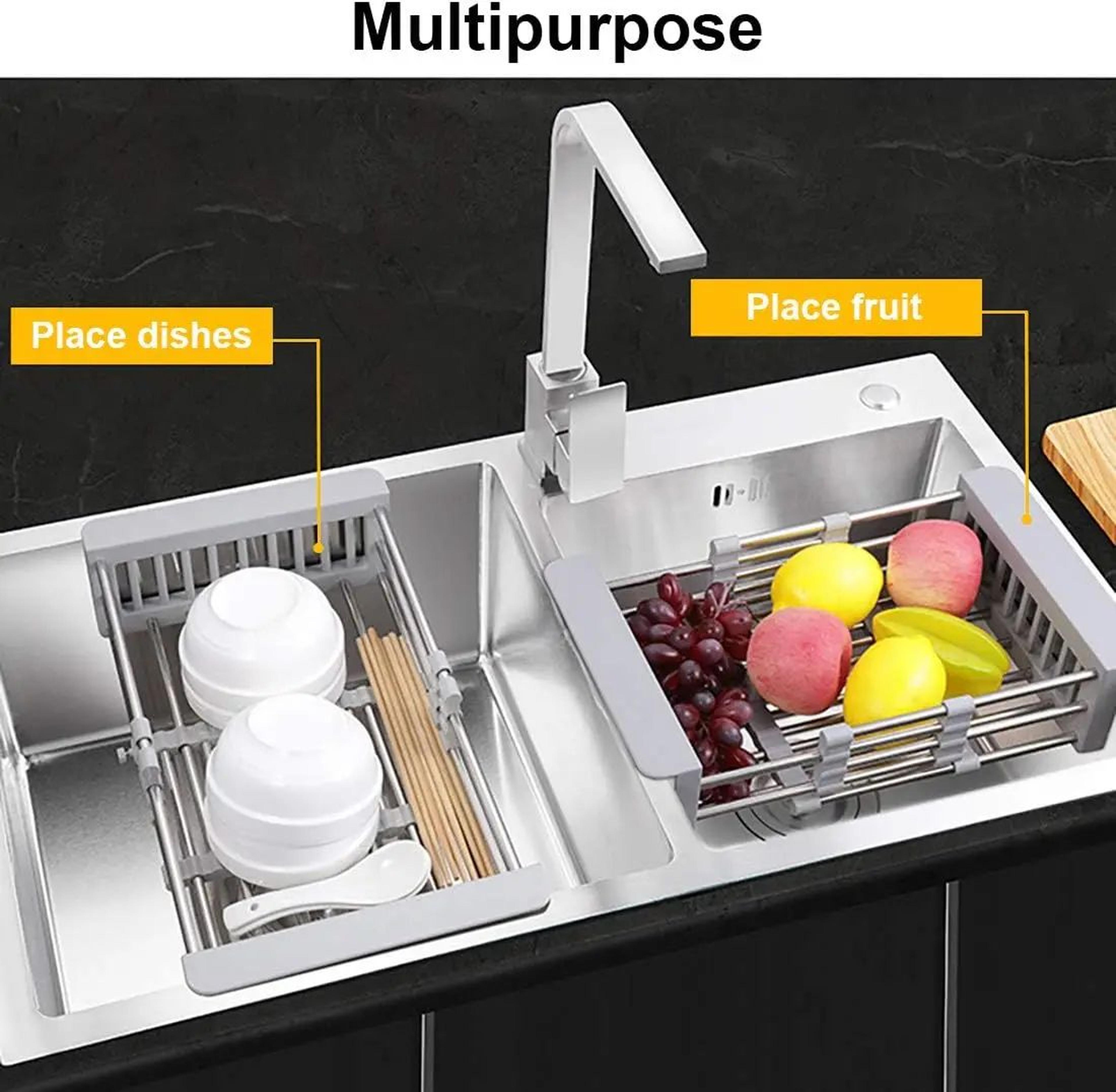 Expandable Dish Drying Rack With Adjustable Arms 4