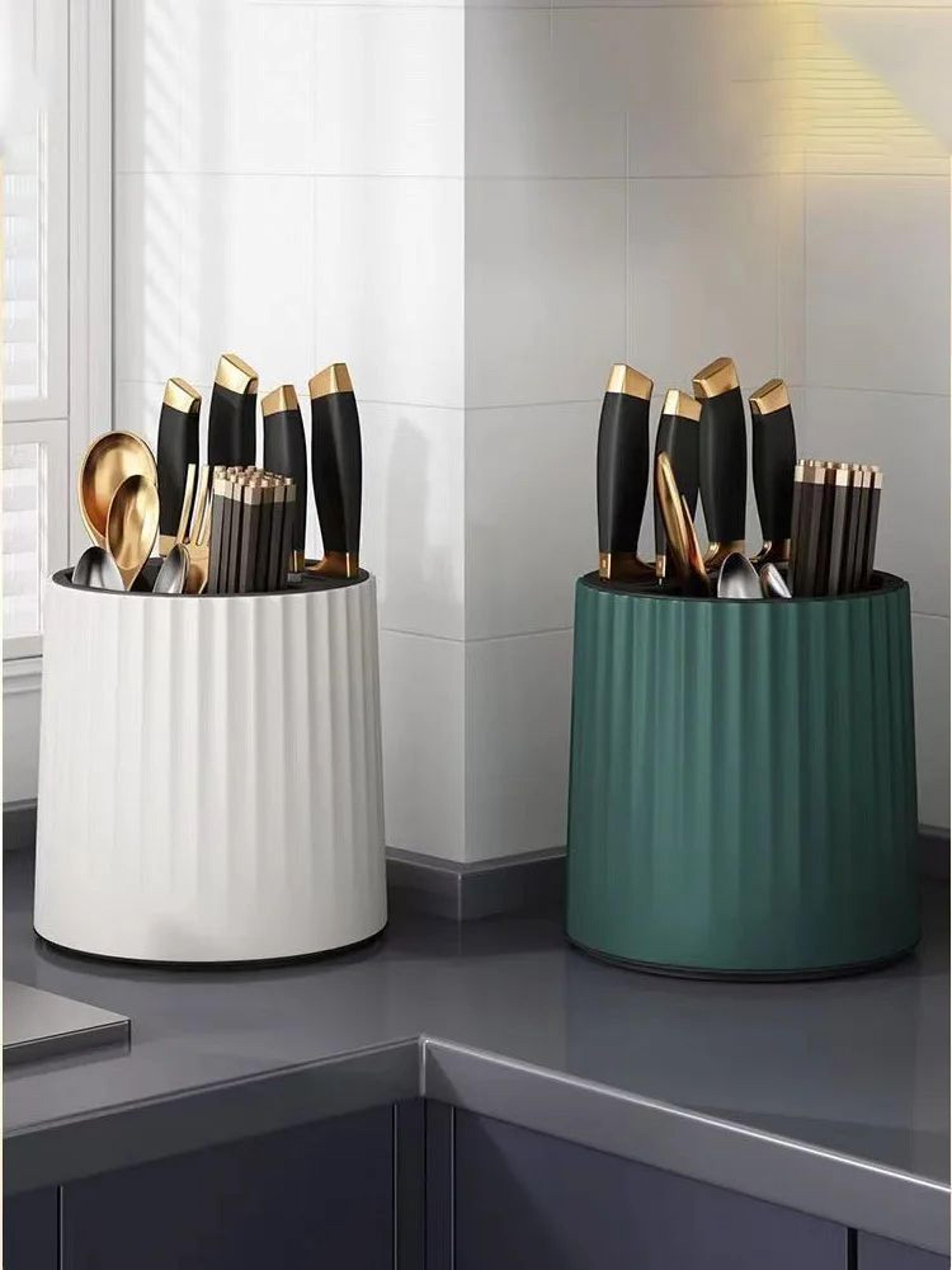 Rotating Knife And Cutlery Holder Kitchen Organizer Stand 9
