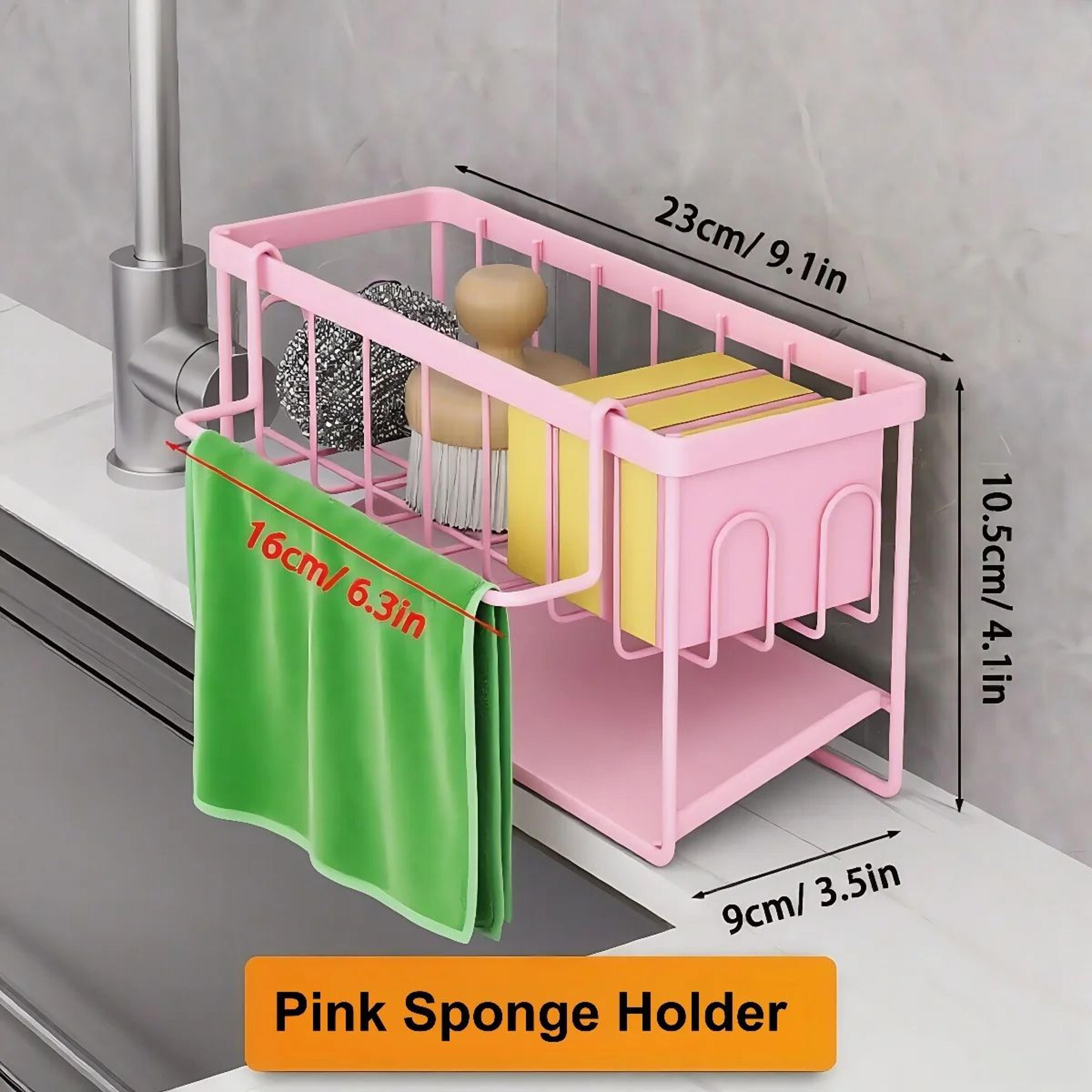Self Draining Metal Sink Organizer With Towel Rack 8