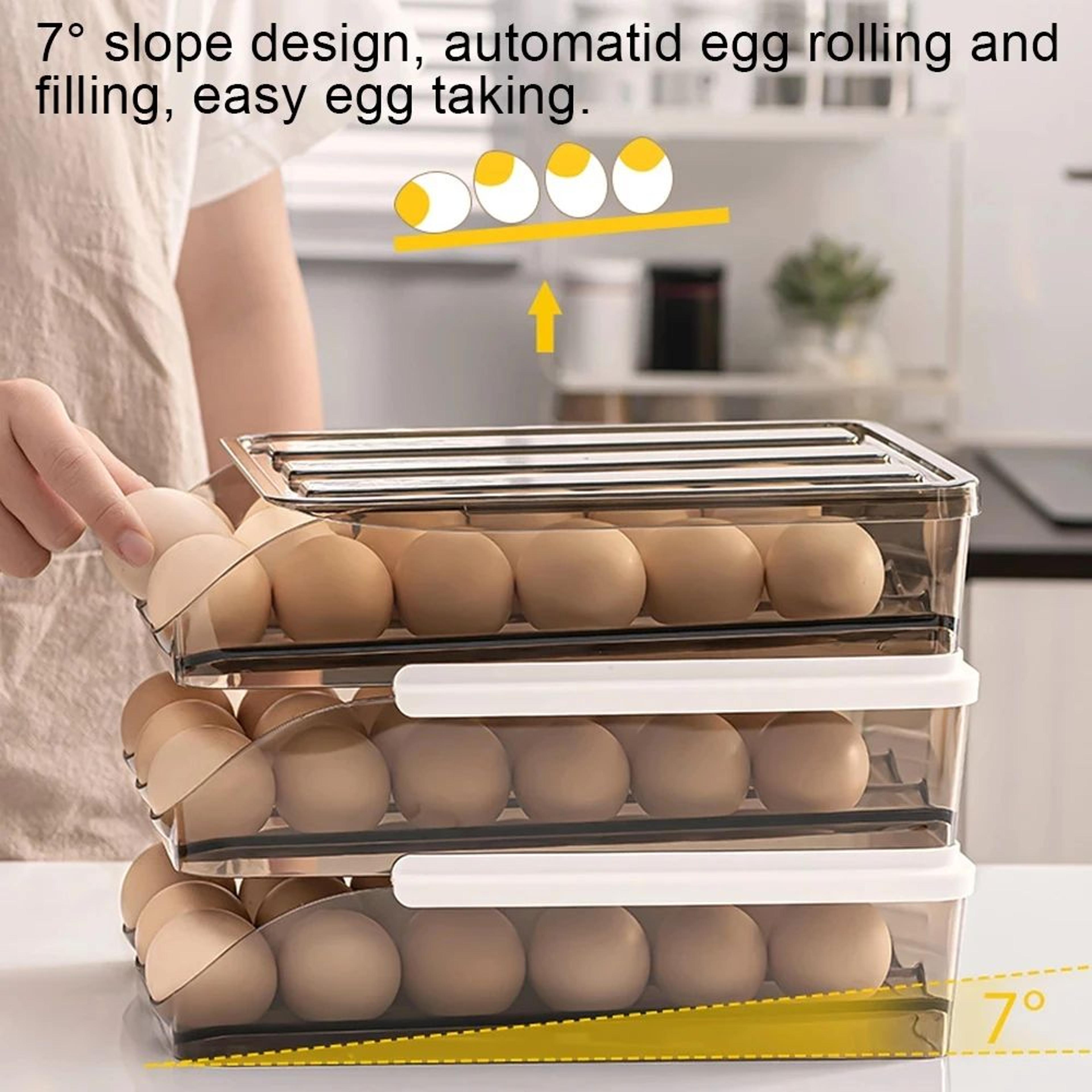 Automatic Rolling Egg Storage Container With Drawer Design 1