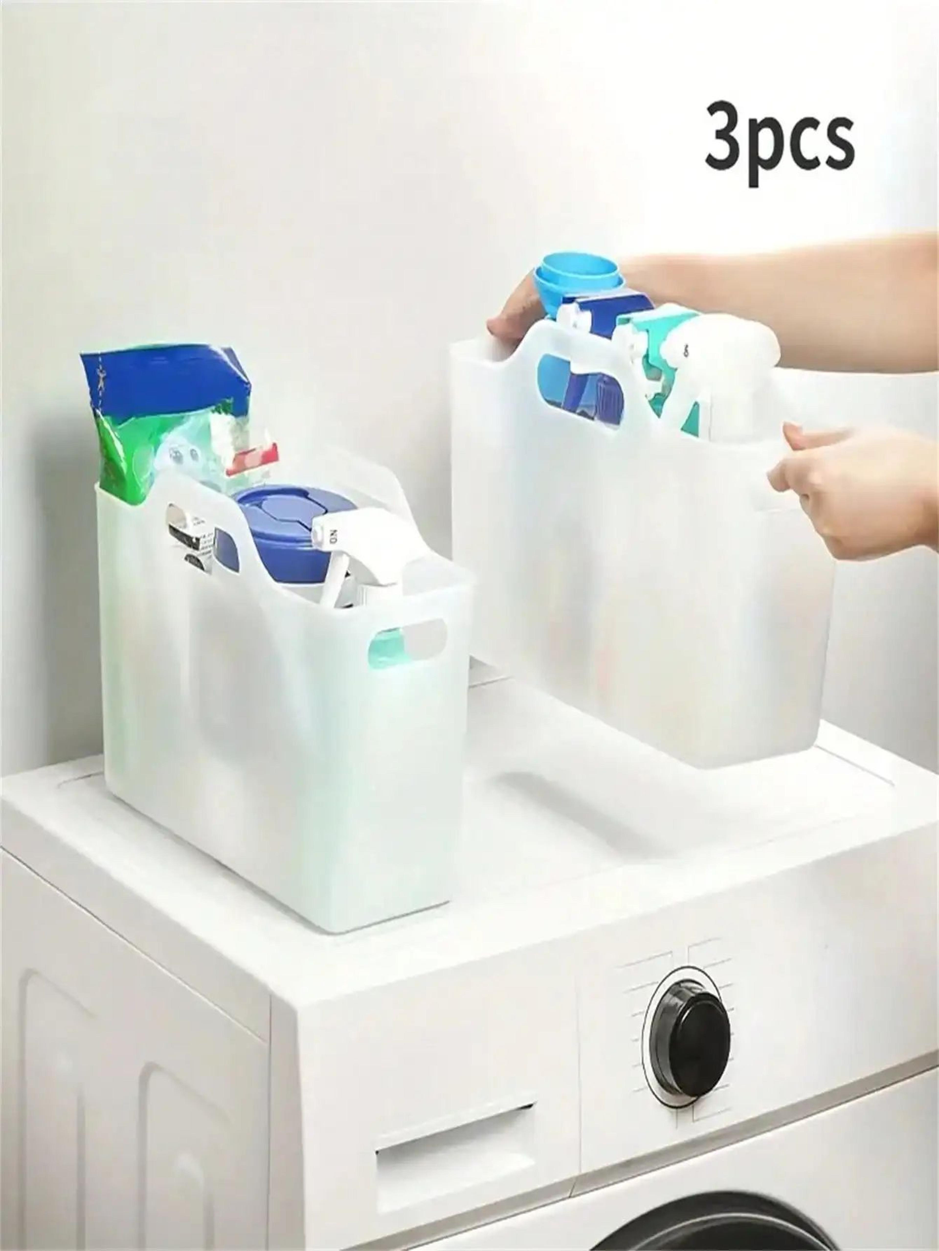 Portable Cleaning Supplies Storage Basket For Home Organization 2