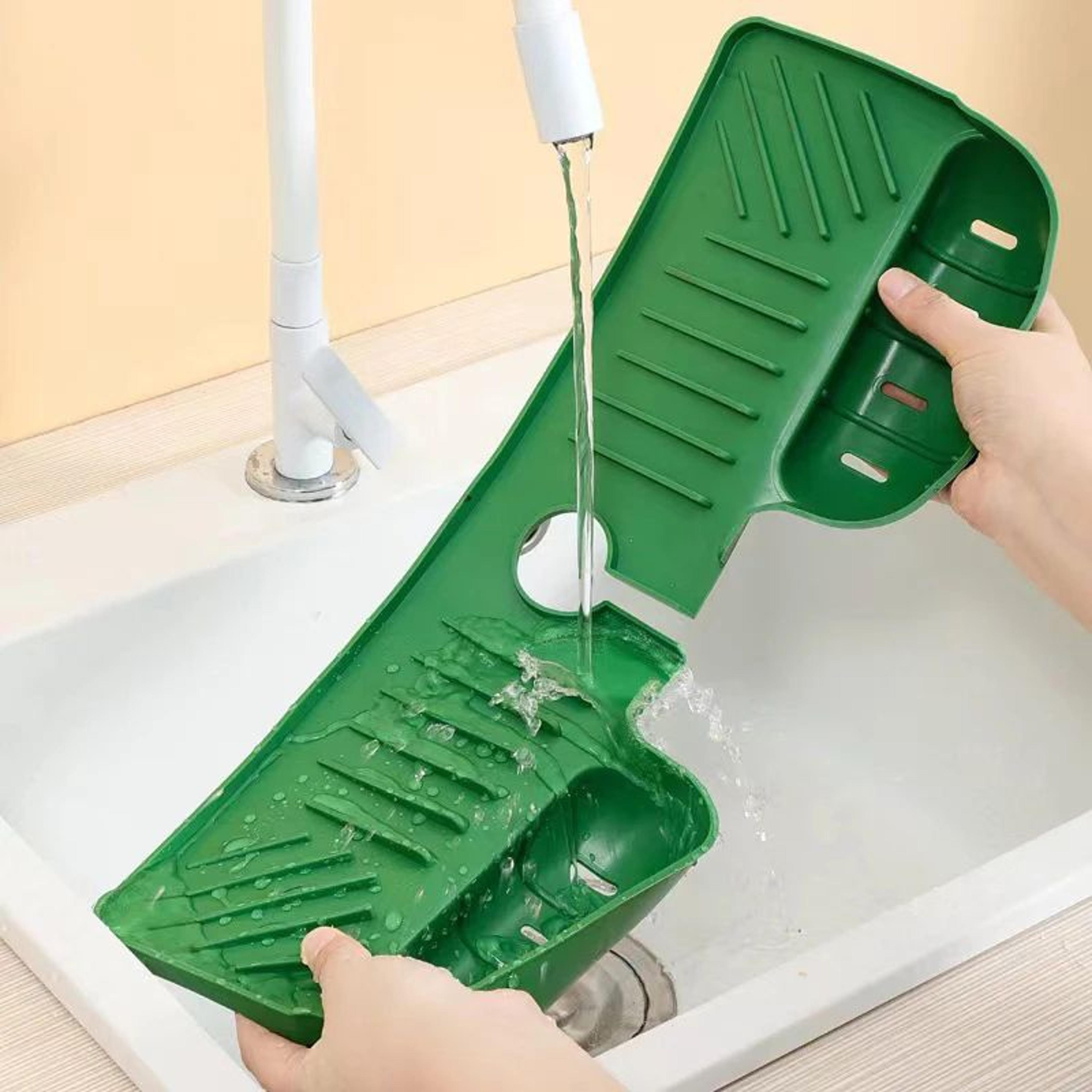 Silicone Sink Splash Guard Mat With Drainage Organizer 3