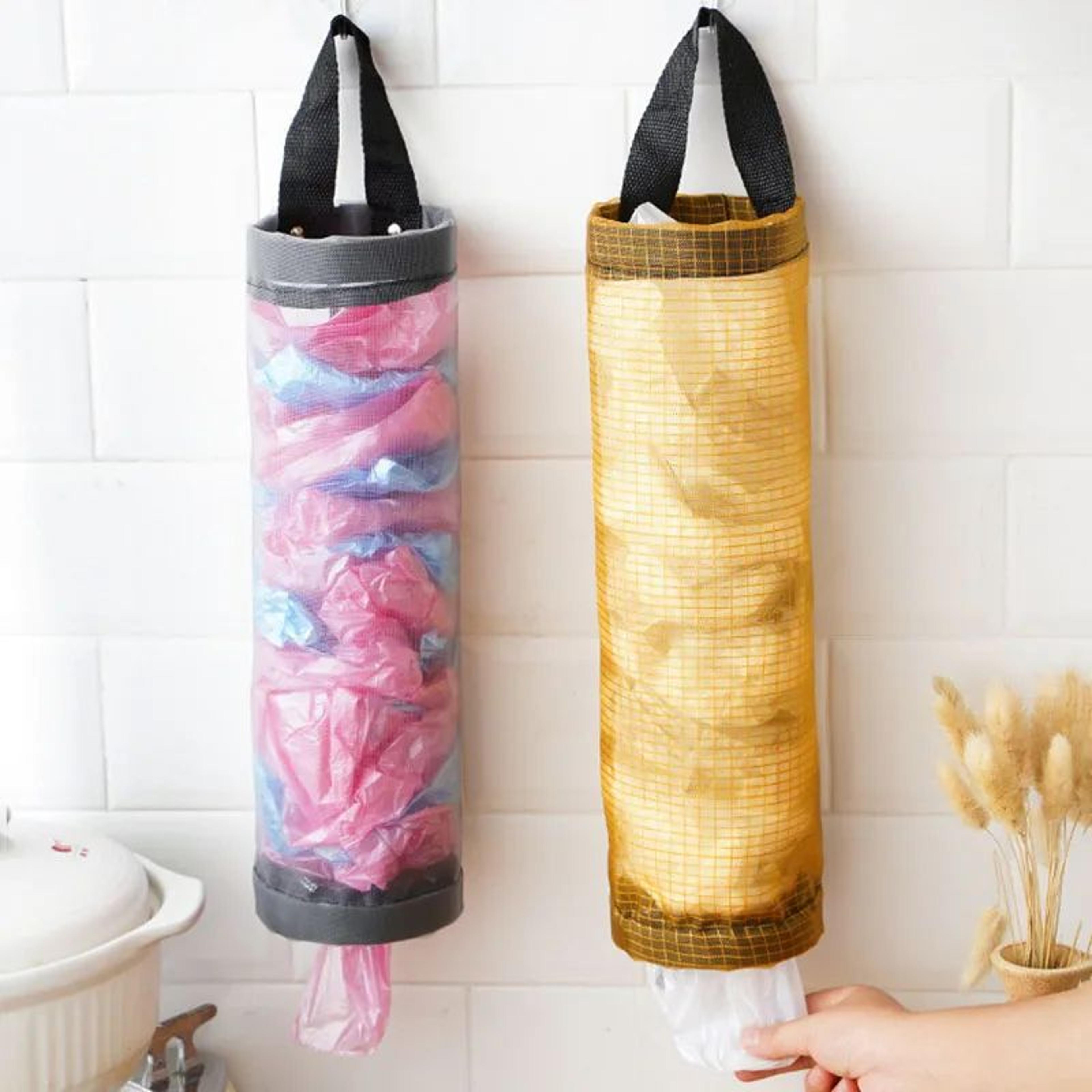 Wall Mounted Trash Bag Dispenser Storage Pouch Organizer 3