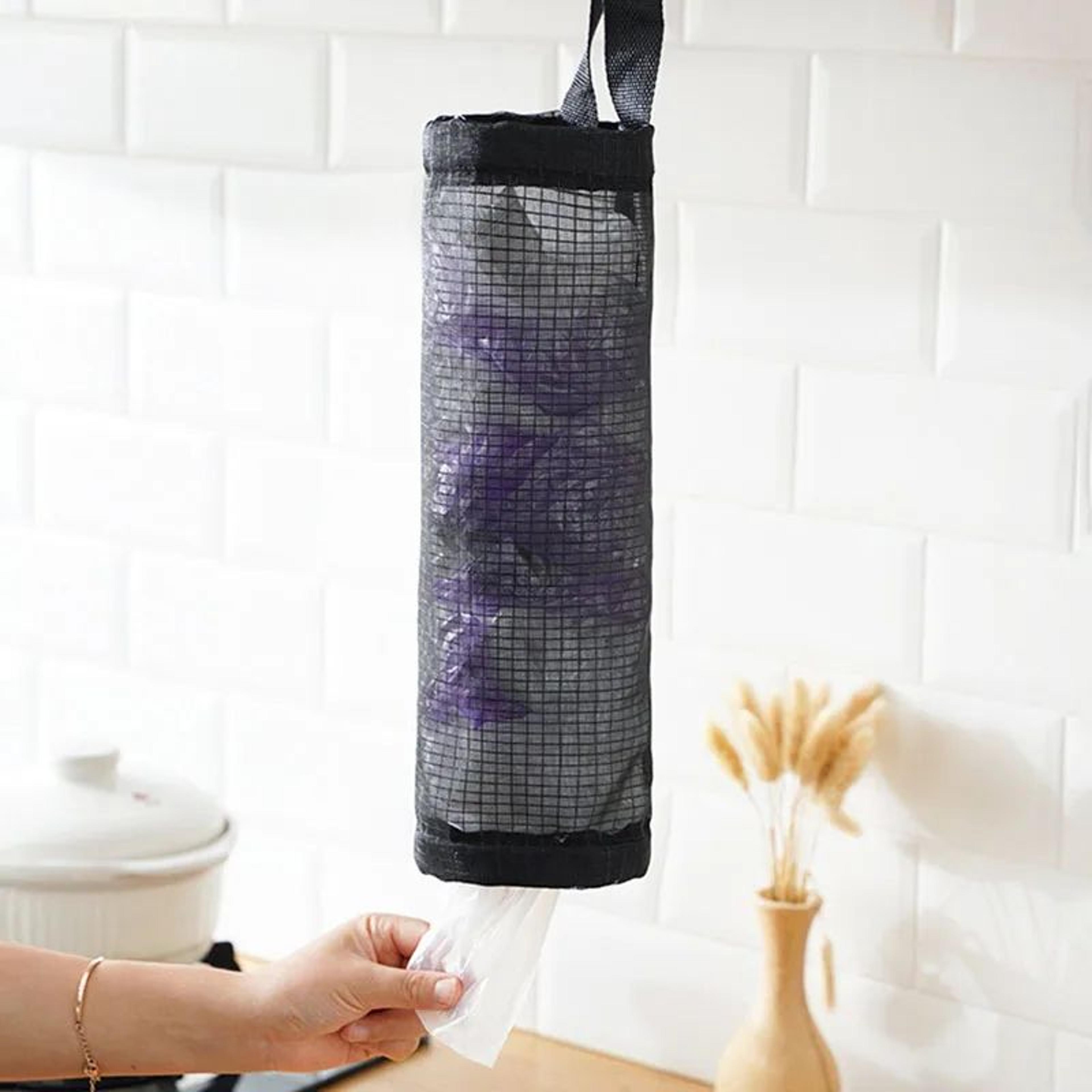 Wall Mounted Trash Bag Dispenser Storage Pouch Organizer 4