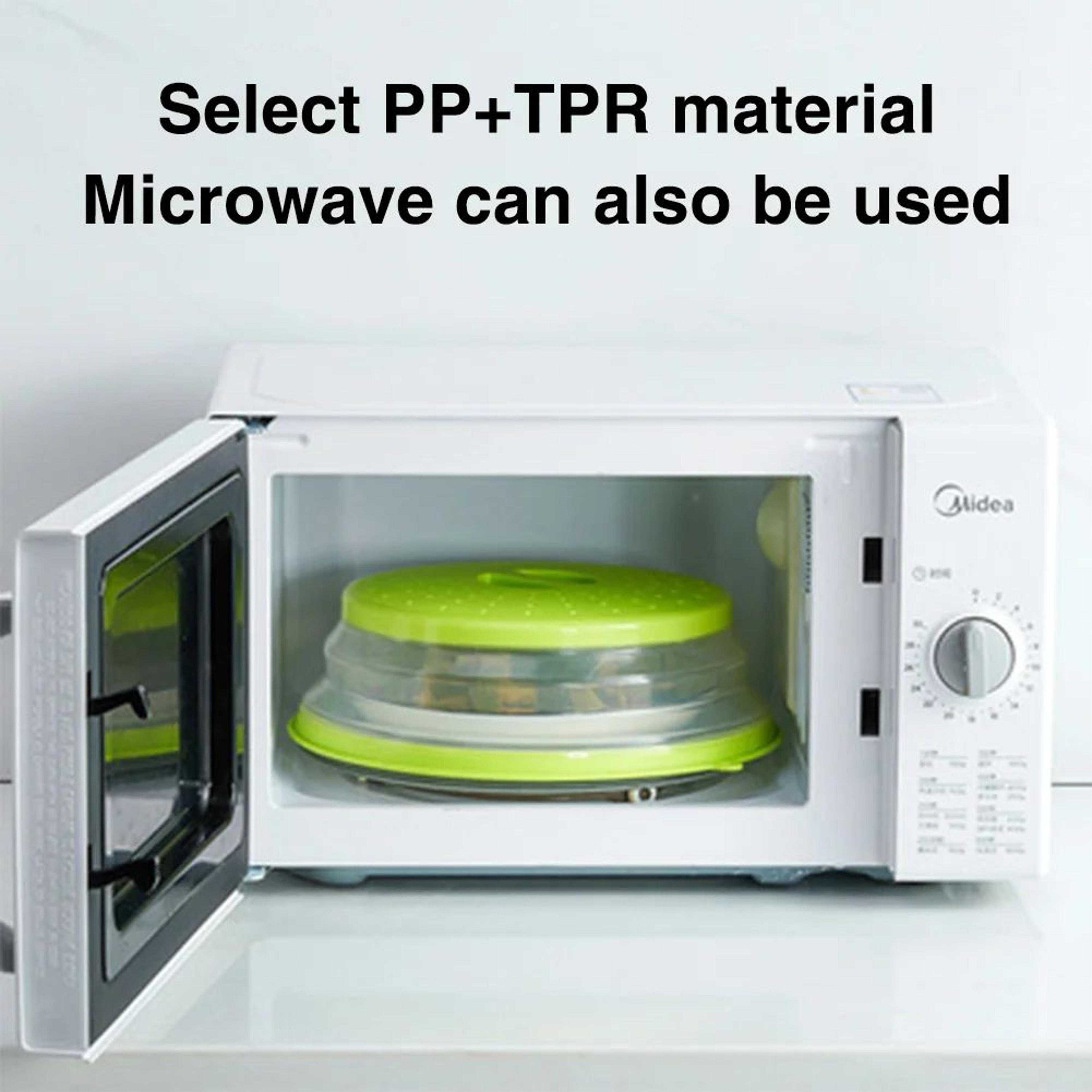 Foldable Silicone Microwave Splatter Cover With Storage Hook 4
