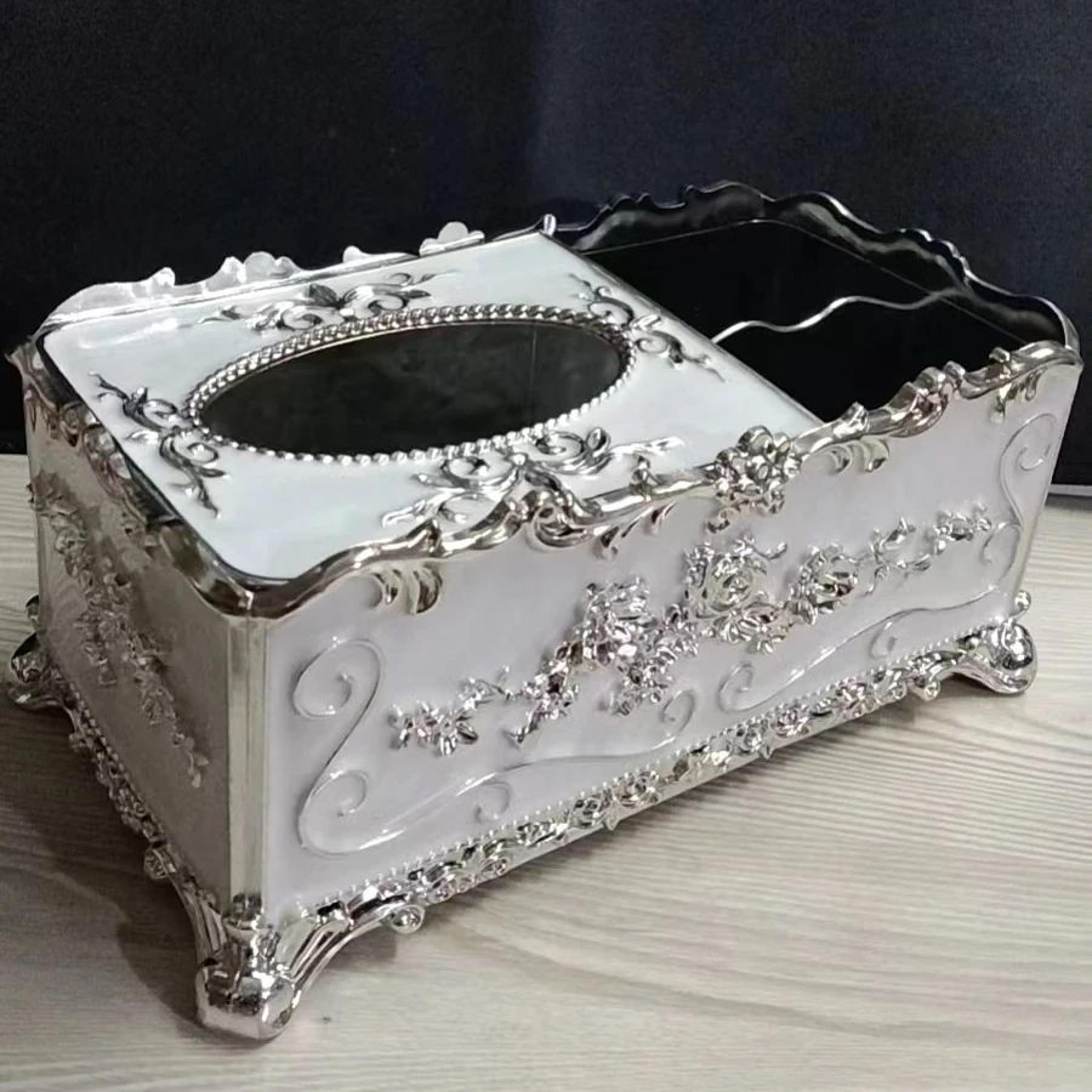 European Style Tissue Box With Remote Control Storage Organizer 7