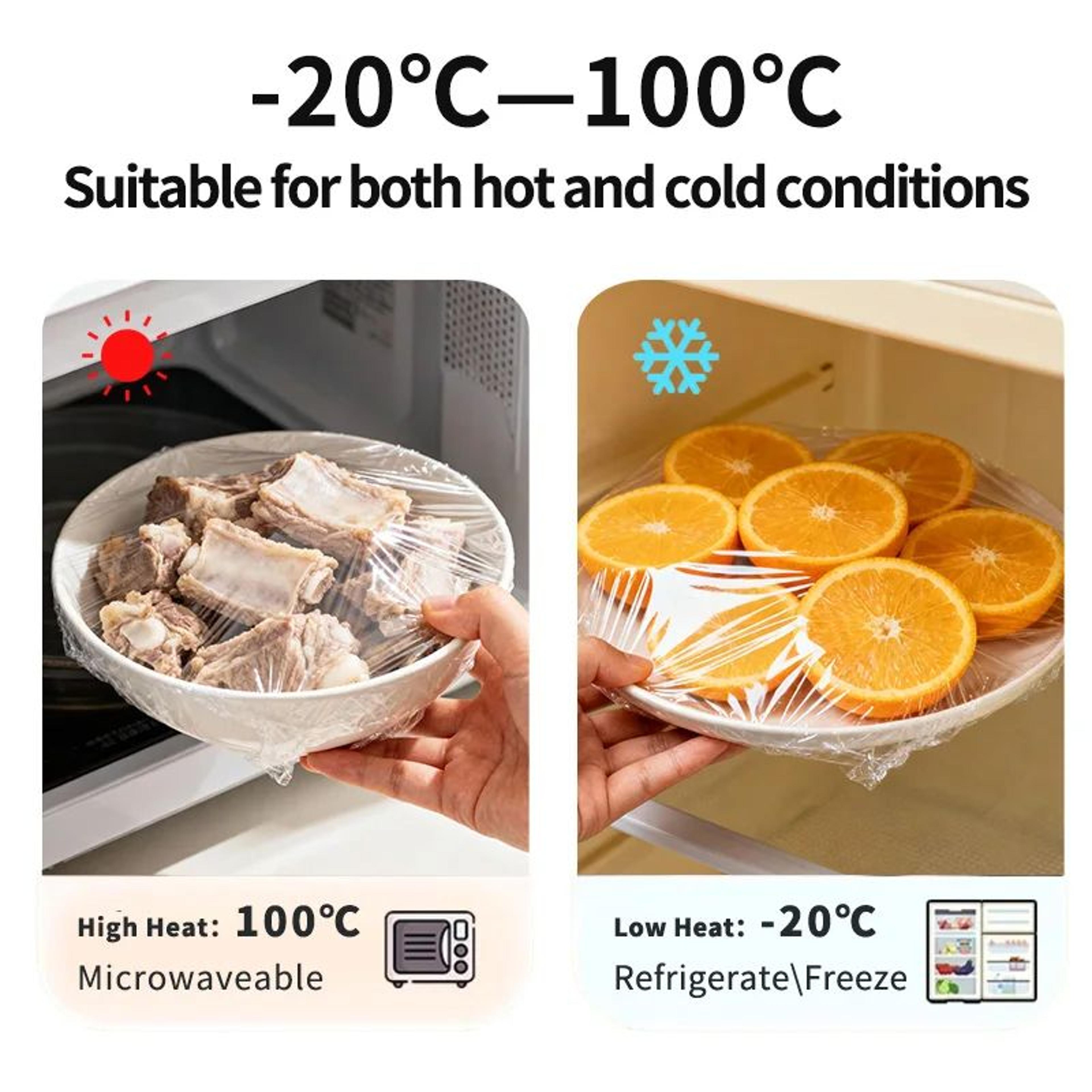 Disposable PE Cling Film Food Wrap Roll For Fresh Food Storage 1