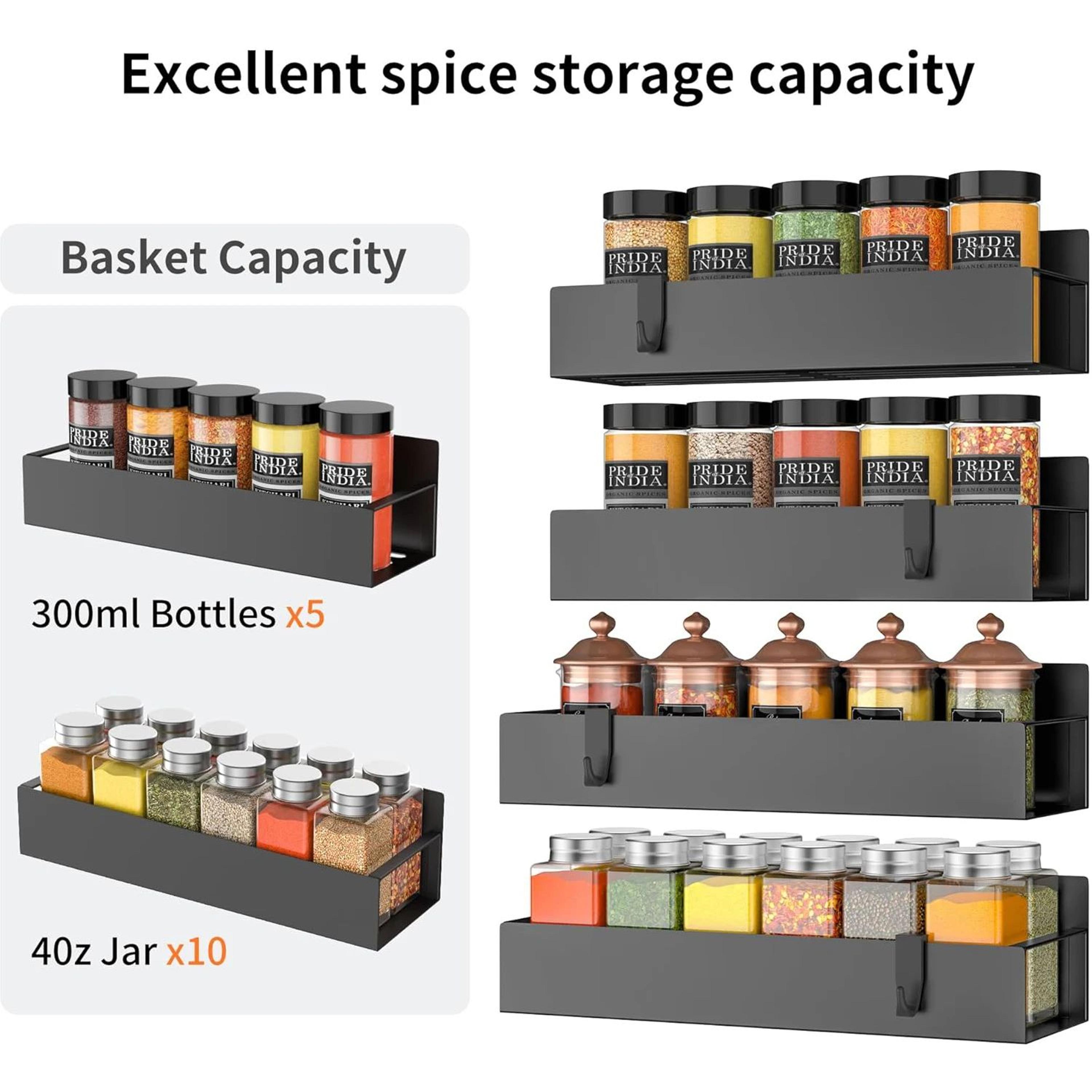 Magnetic Spice Storage Rack For Refrigerator And Oven Organization 1