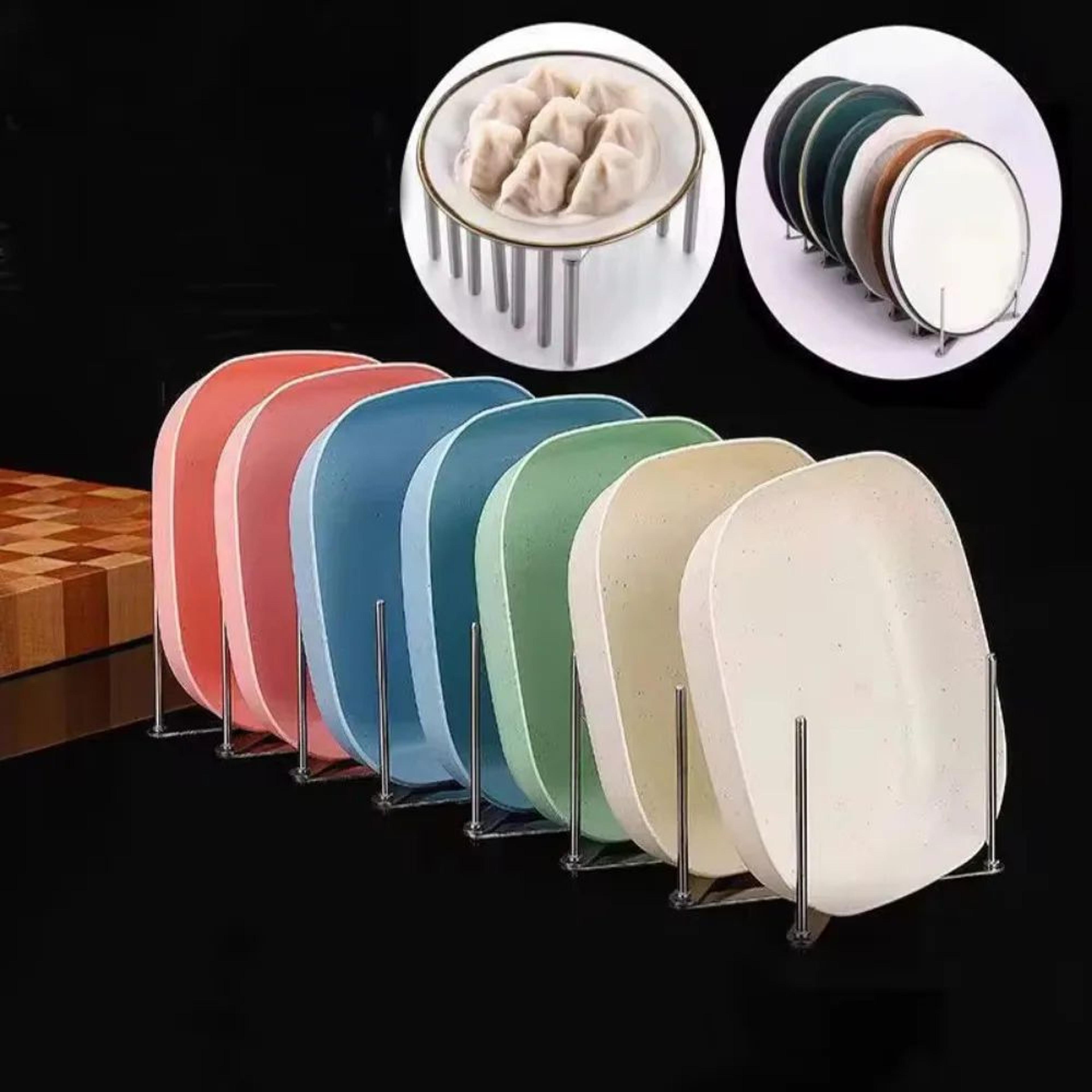Stainless Steel Expandable Pot Lid And Dish Organizer Rack 1