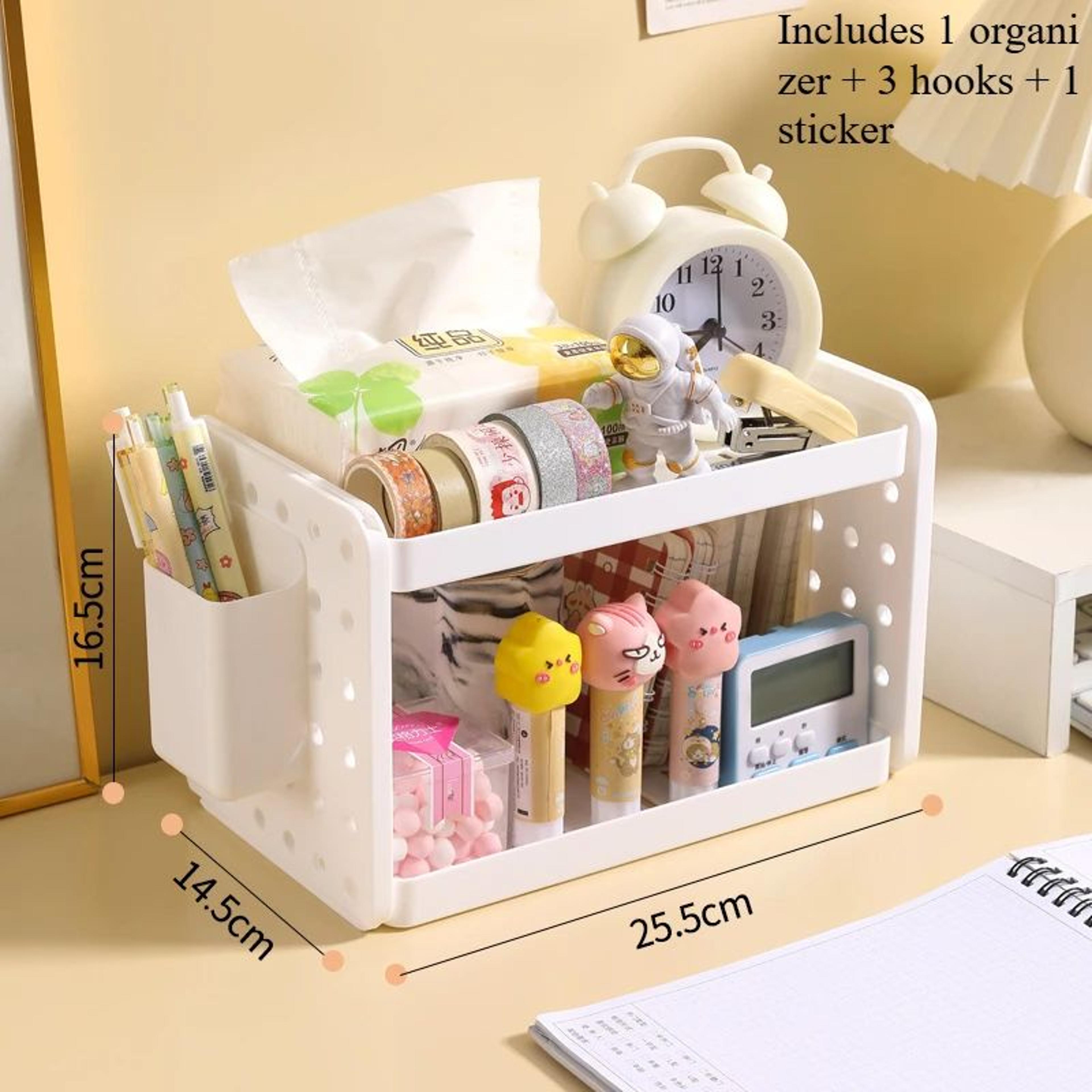 3 Tier Desktop Organizer Shelf With Pen Holder 7