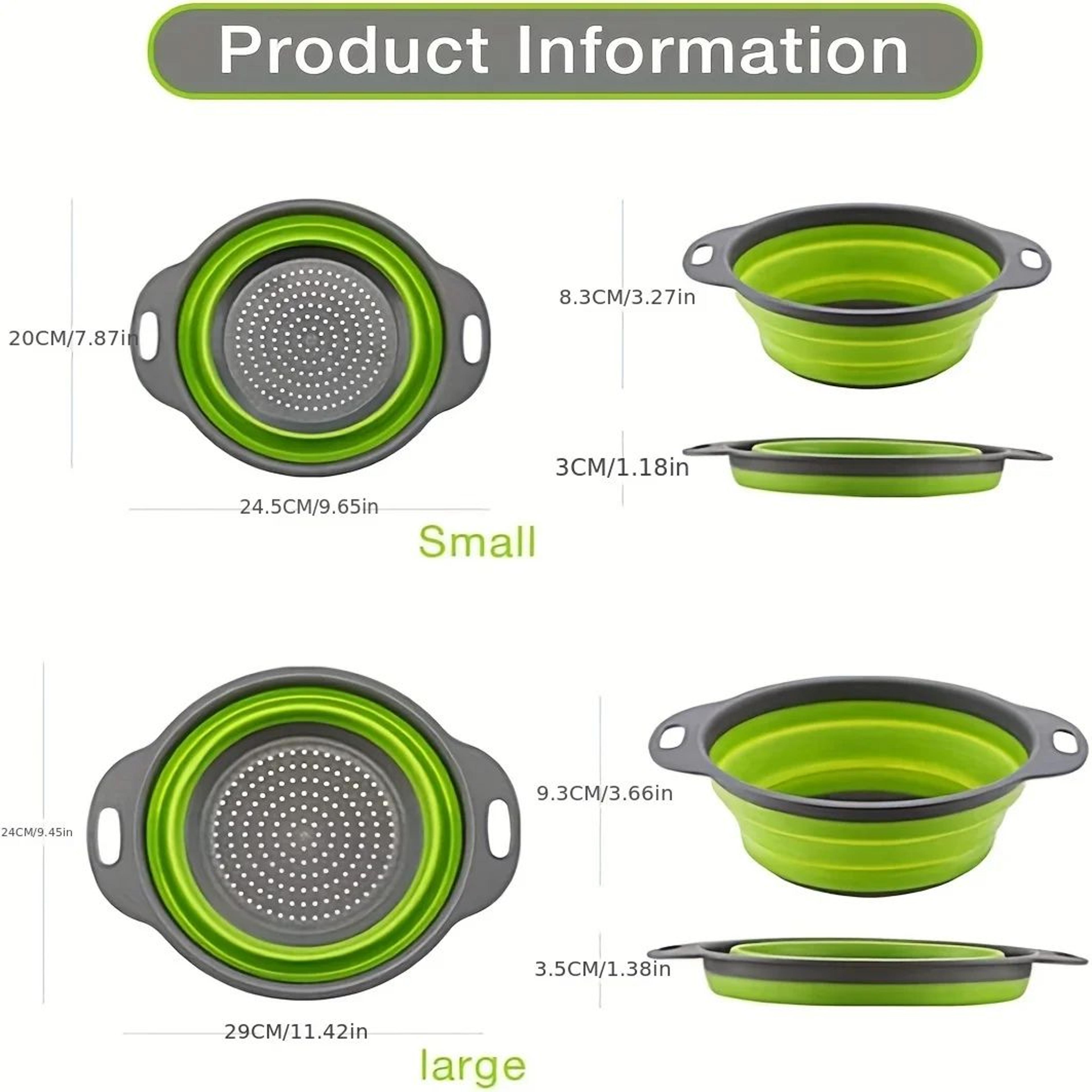 Foldable Silicone Fruit And Vegetable Drain Basket 3