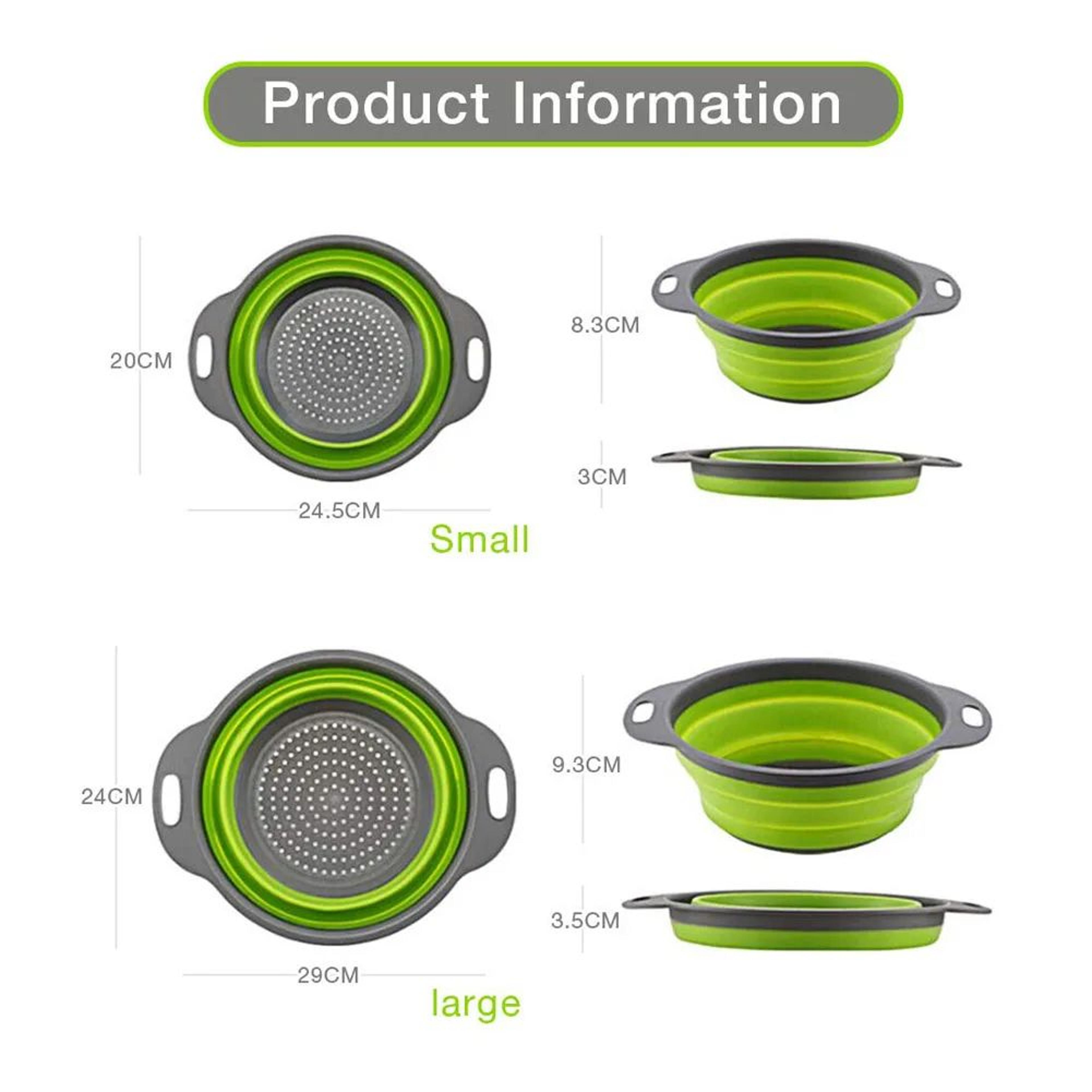 Foldable Silicone Fruit And Vegetable Drain Basket 6