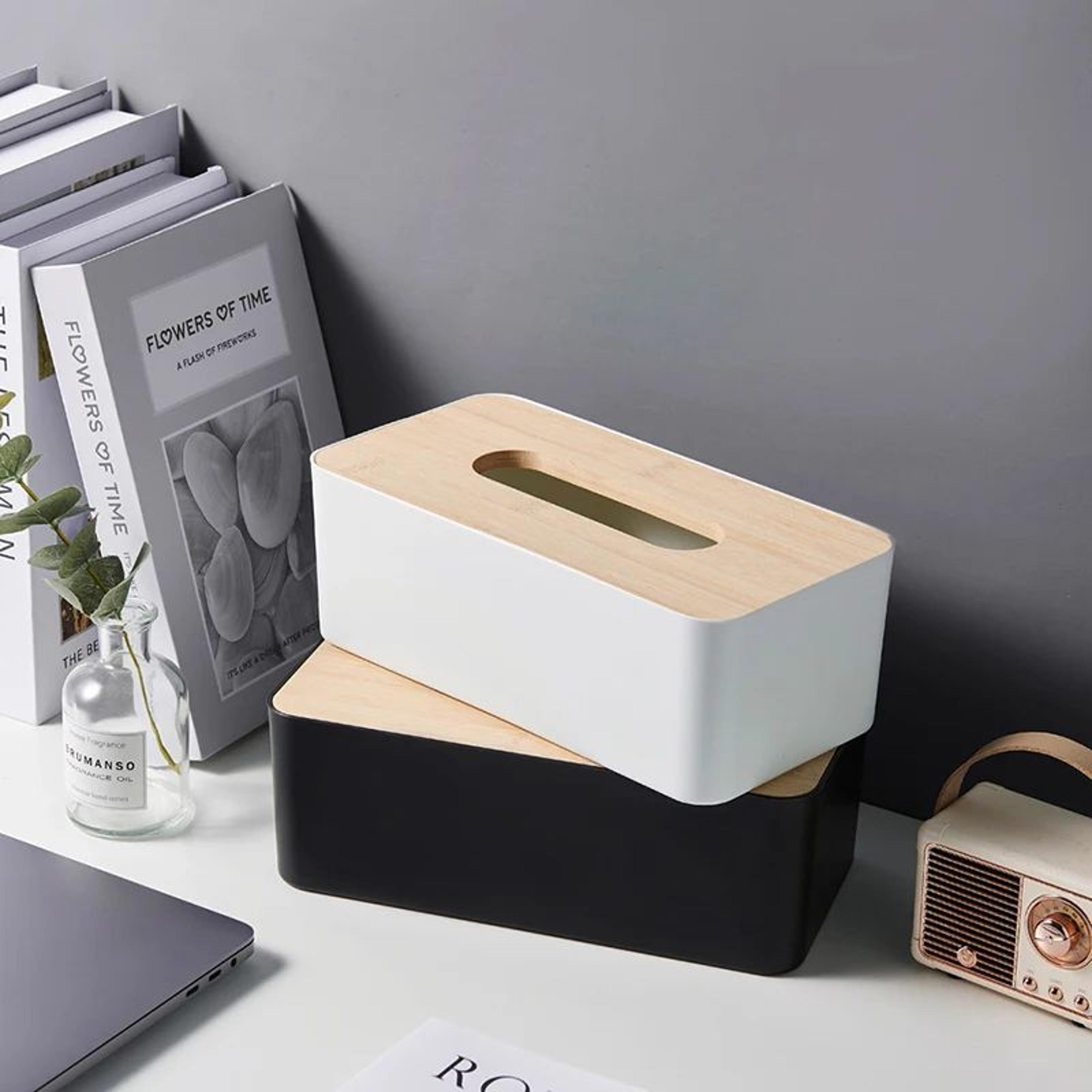 Luxury Bamboo Tissue Box Cover Holder 1