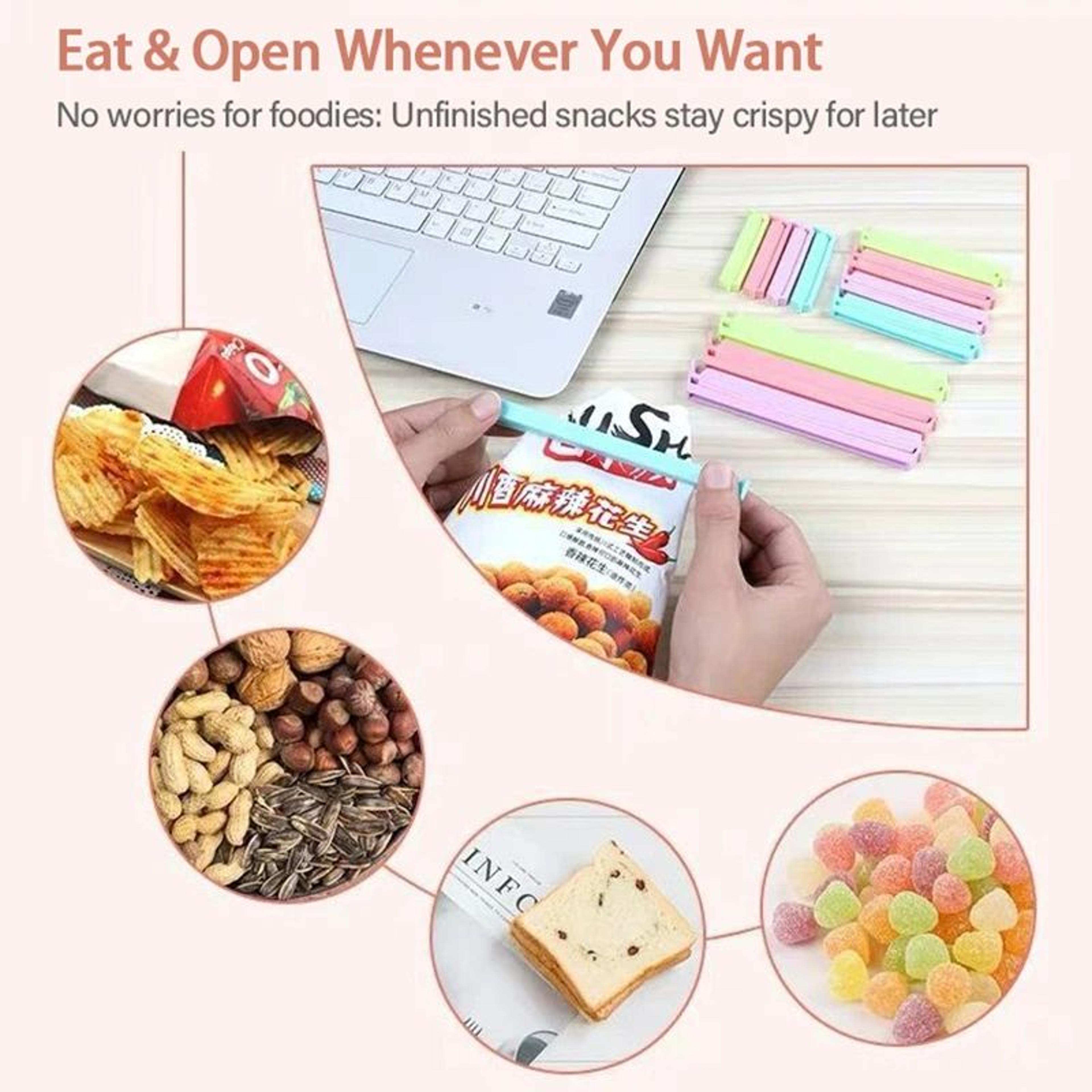 Portable Food Storage Bag Sealing Clips Set 4