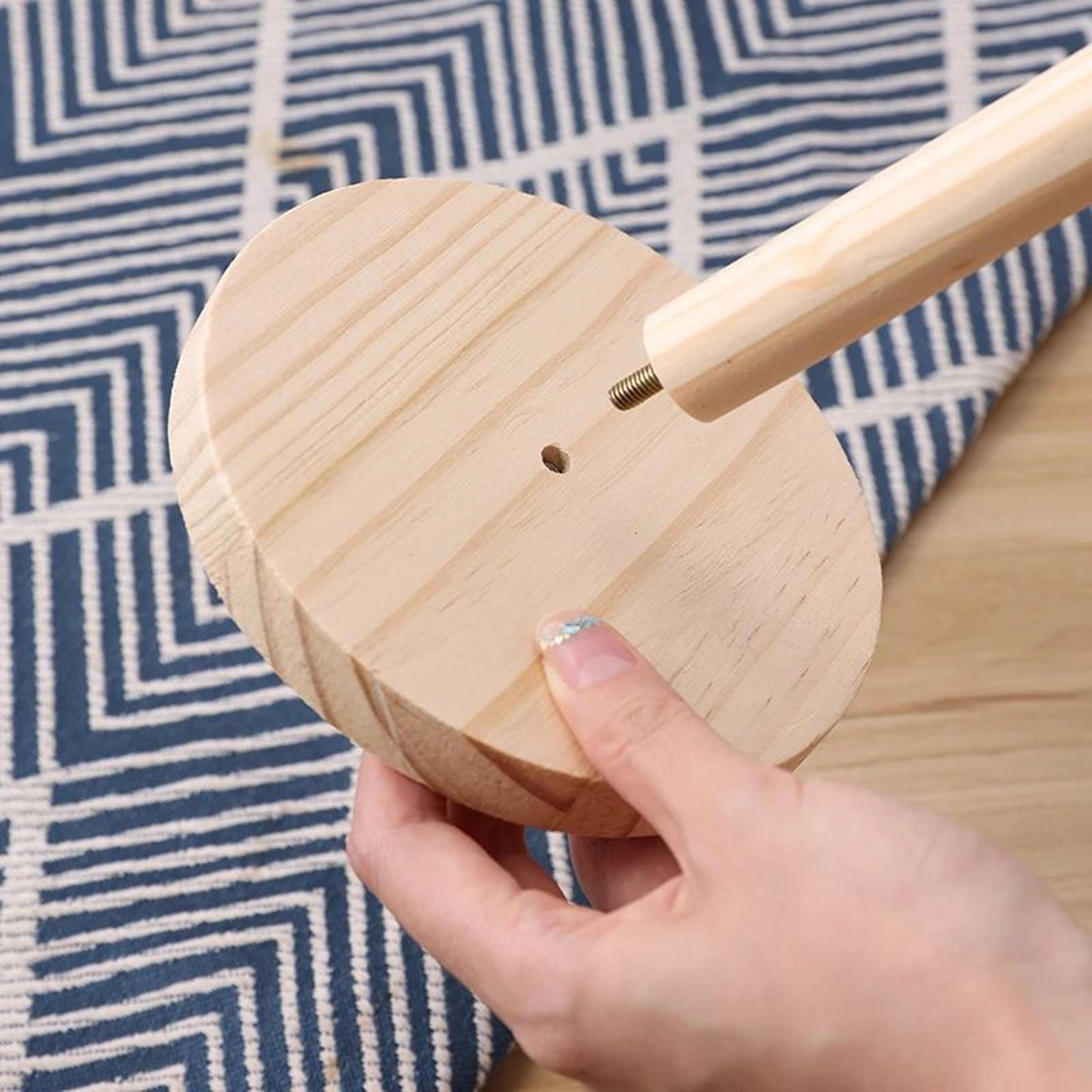 Wooden Standing Paper Towel Holder Dispenser 3