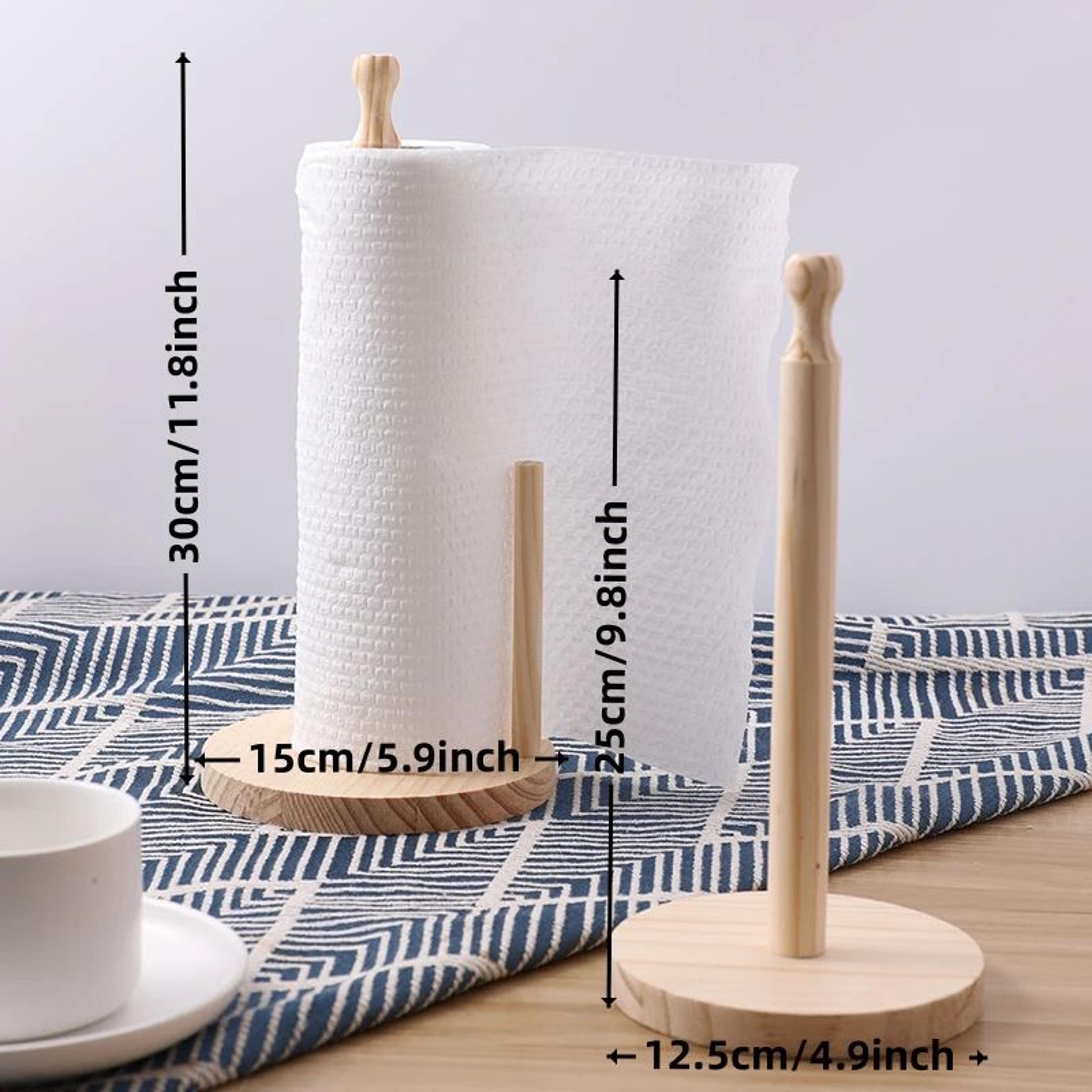 Wooden Standing Paper Towel Holder Dispenser 4