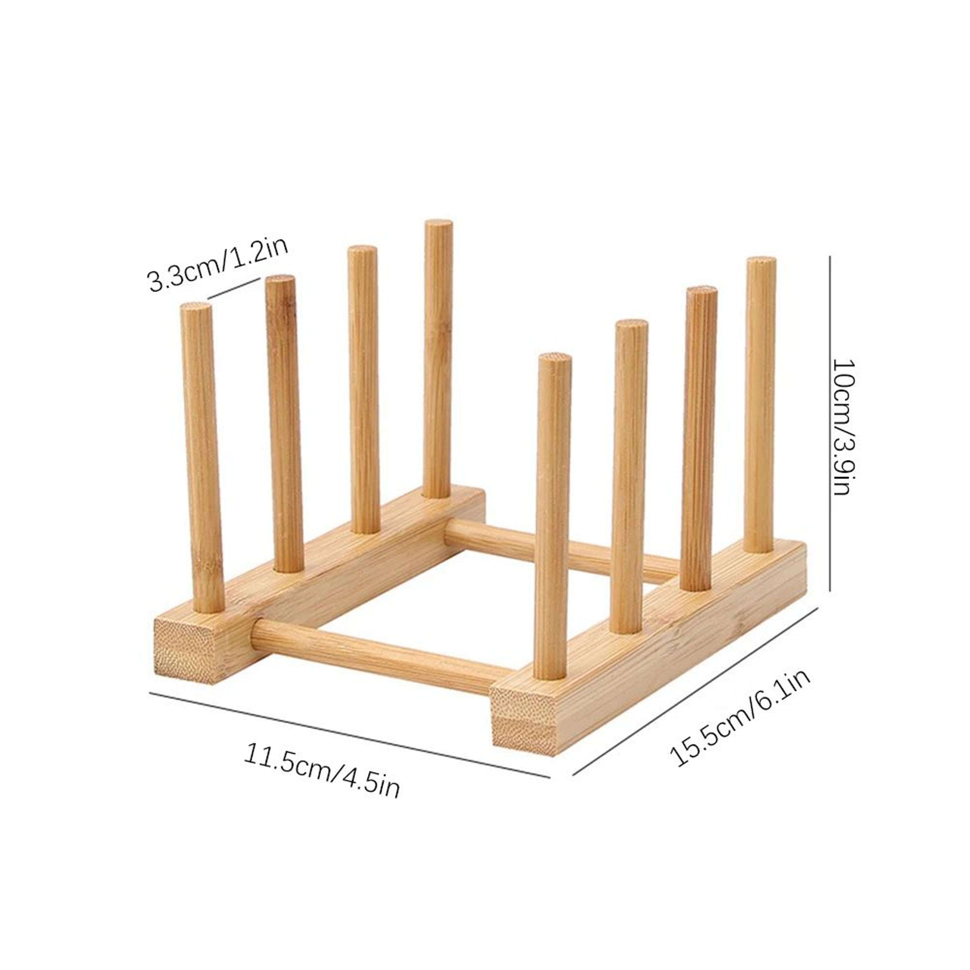 Wooden Dish Drying Rack And Display Organizer 8