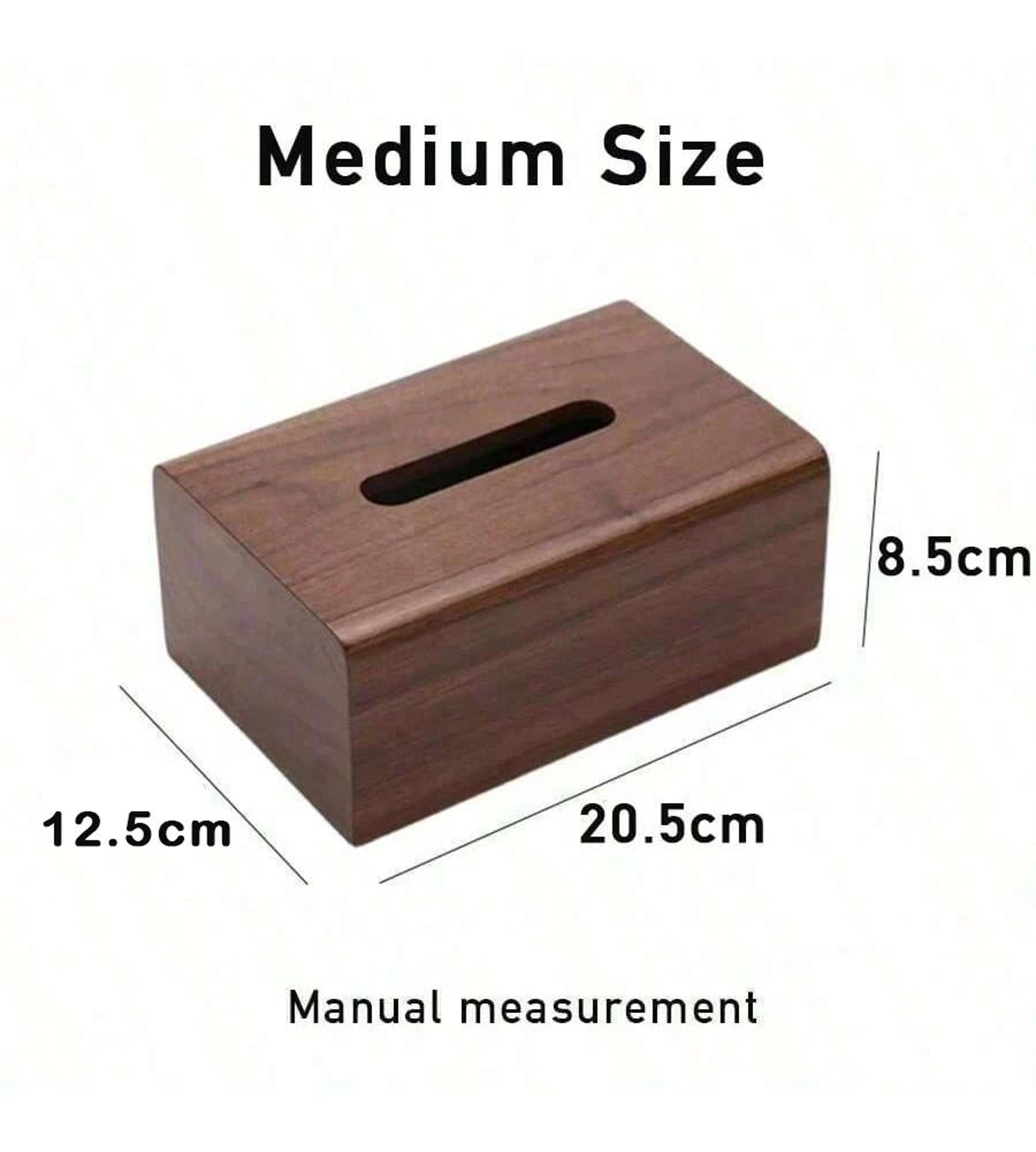 Walnut Solid Wood Tissue Box Storage Holder 7