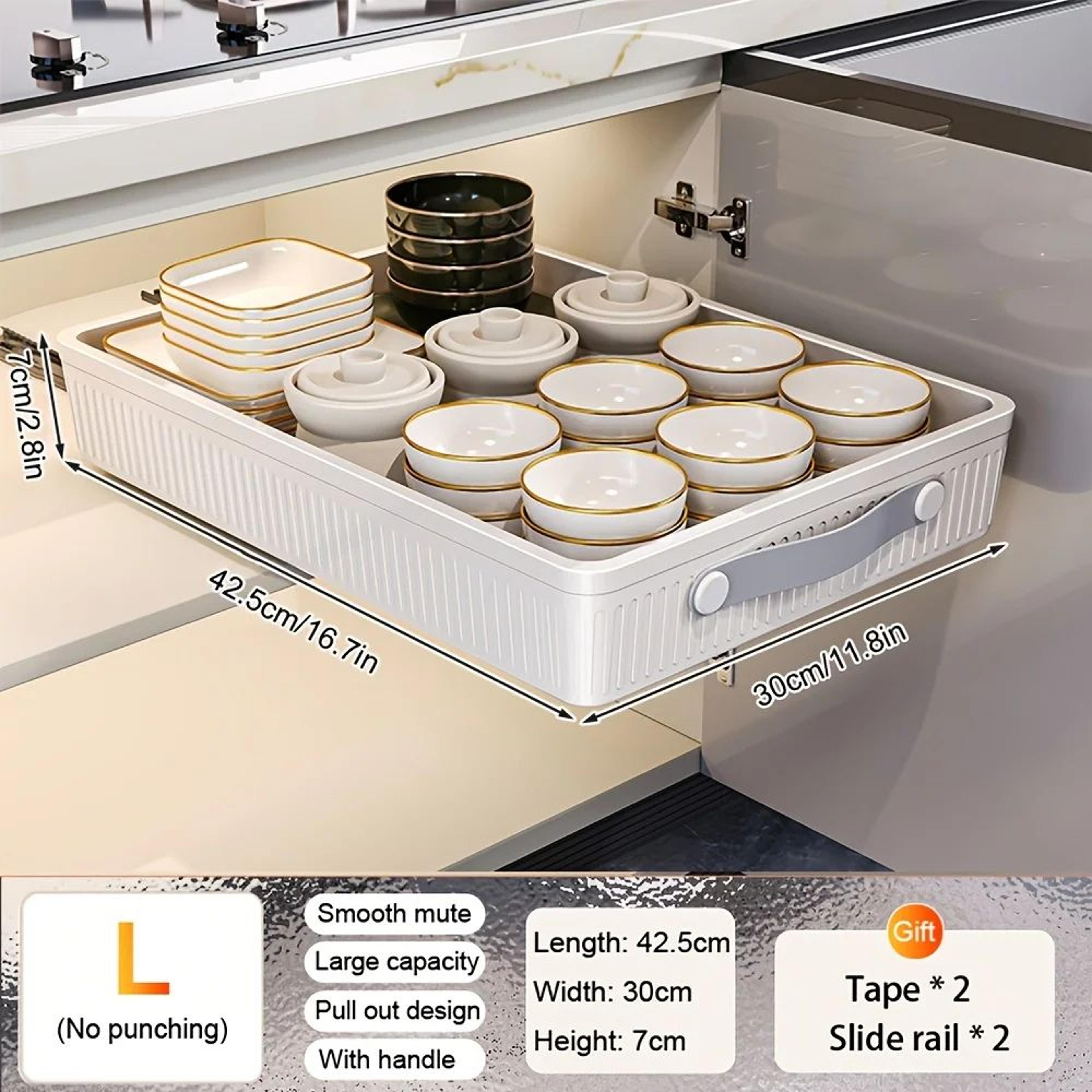 Pull Out Cabinet Storage Organizer Tray 7