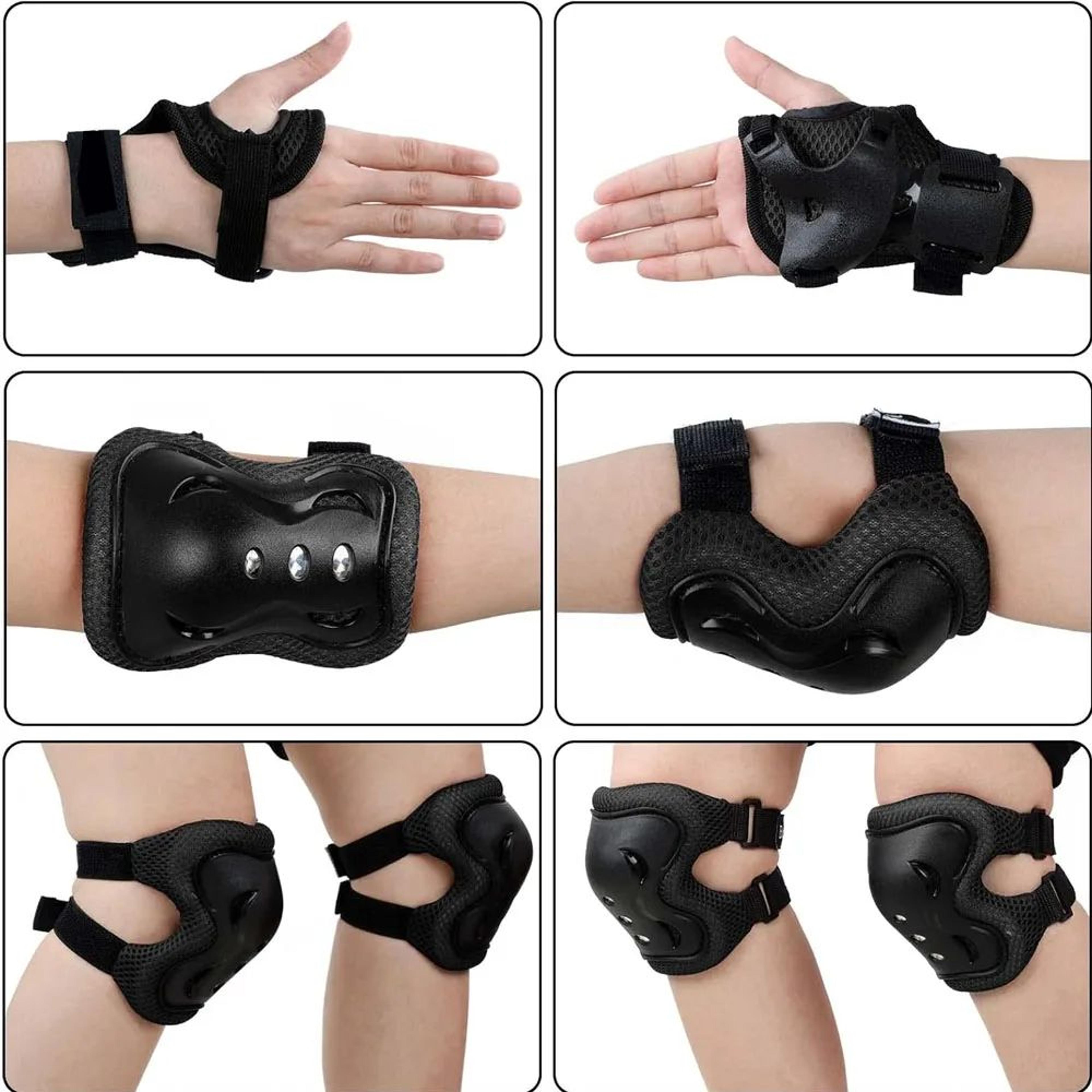 Kids 6 Piece Protective Gear Set With Knee Elbow And Wrist Guards 3