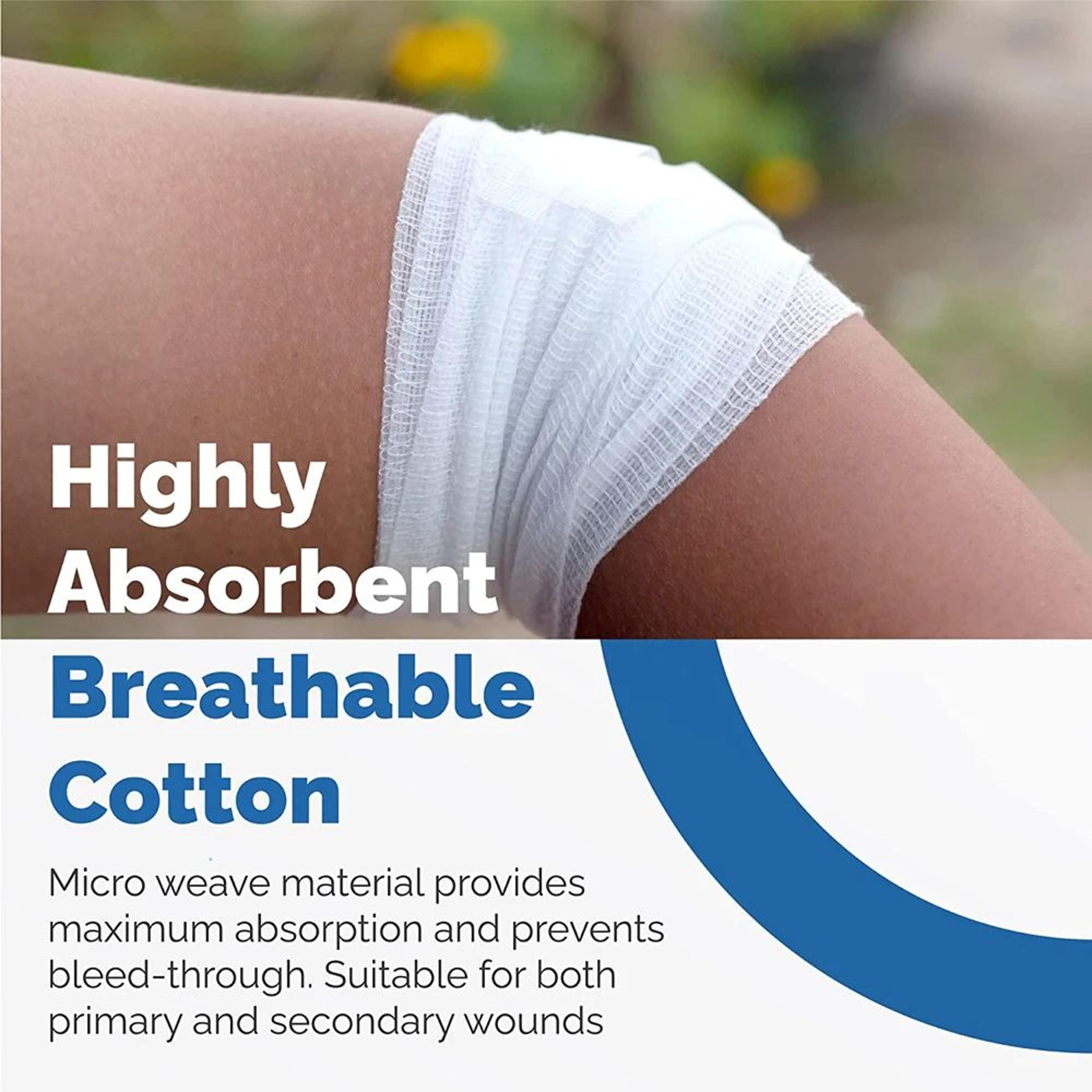 4 Rolls Premium Stretch Gauze Bandage Soft Breathable Wound Dressing Wrap 11