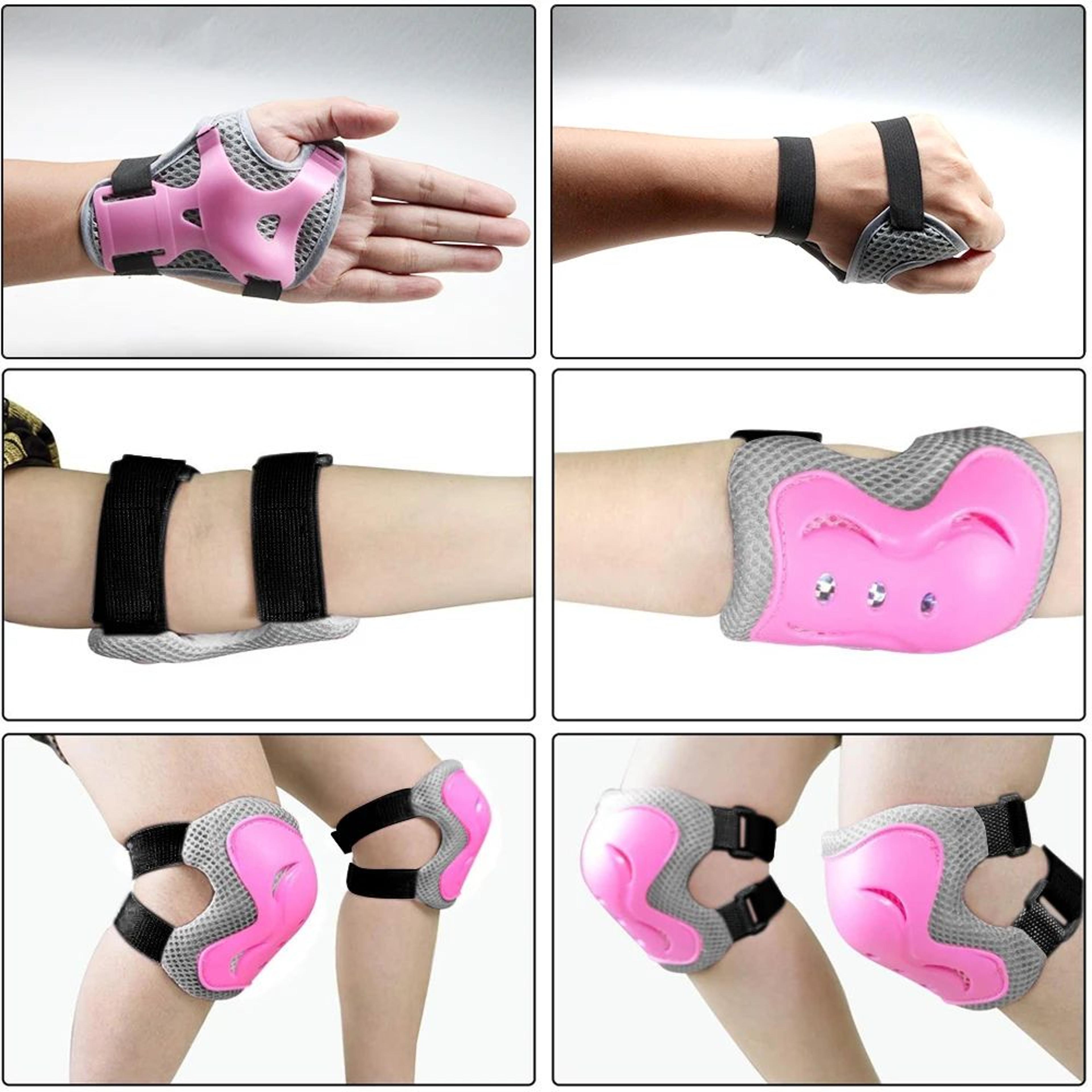 6 Piece Knee Elbow Pads With Wrist Guards Protective Gear Set 1