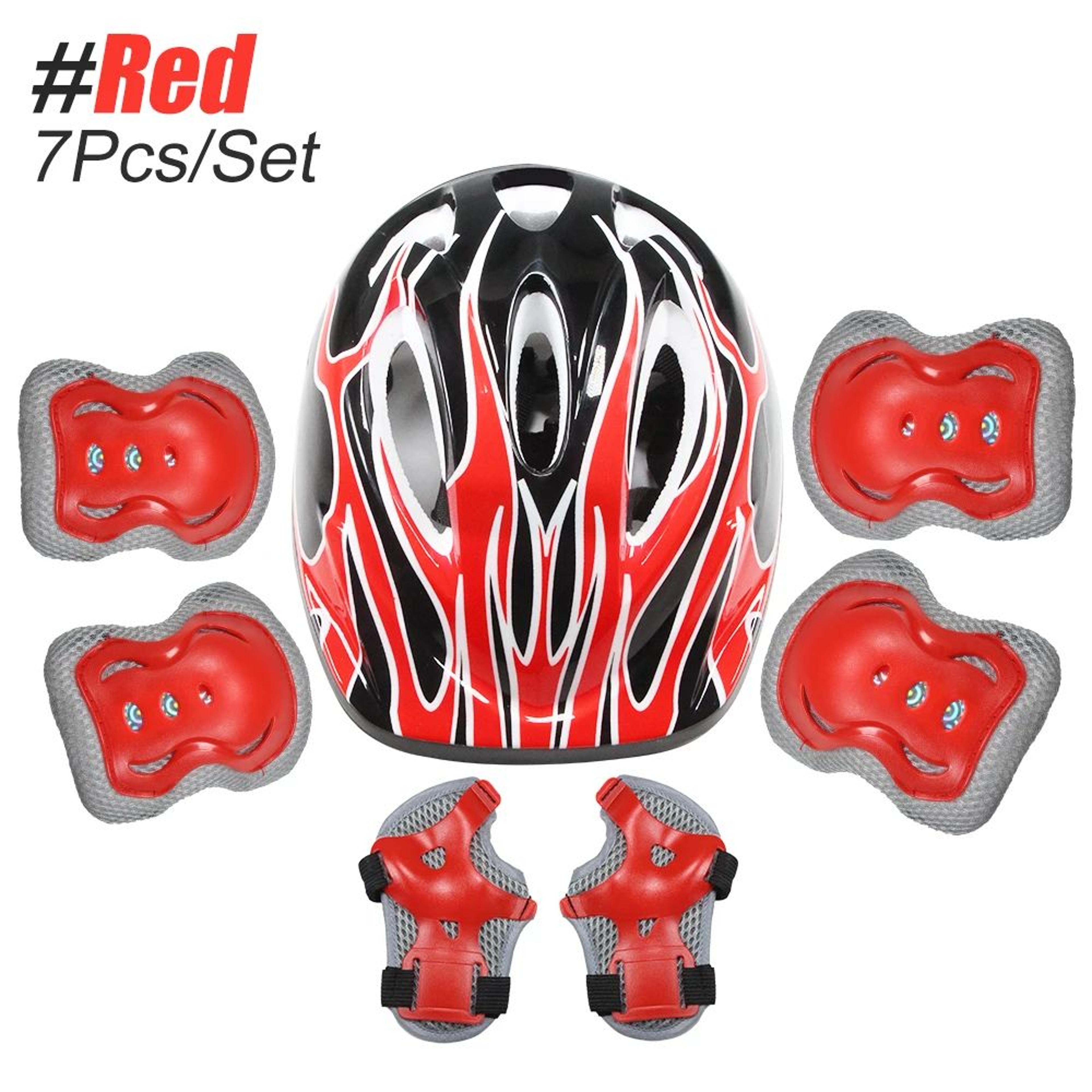 6 Piece Knee Elbow Pads With Wrist Guards Protective Gear Set 8