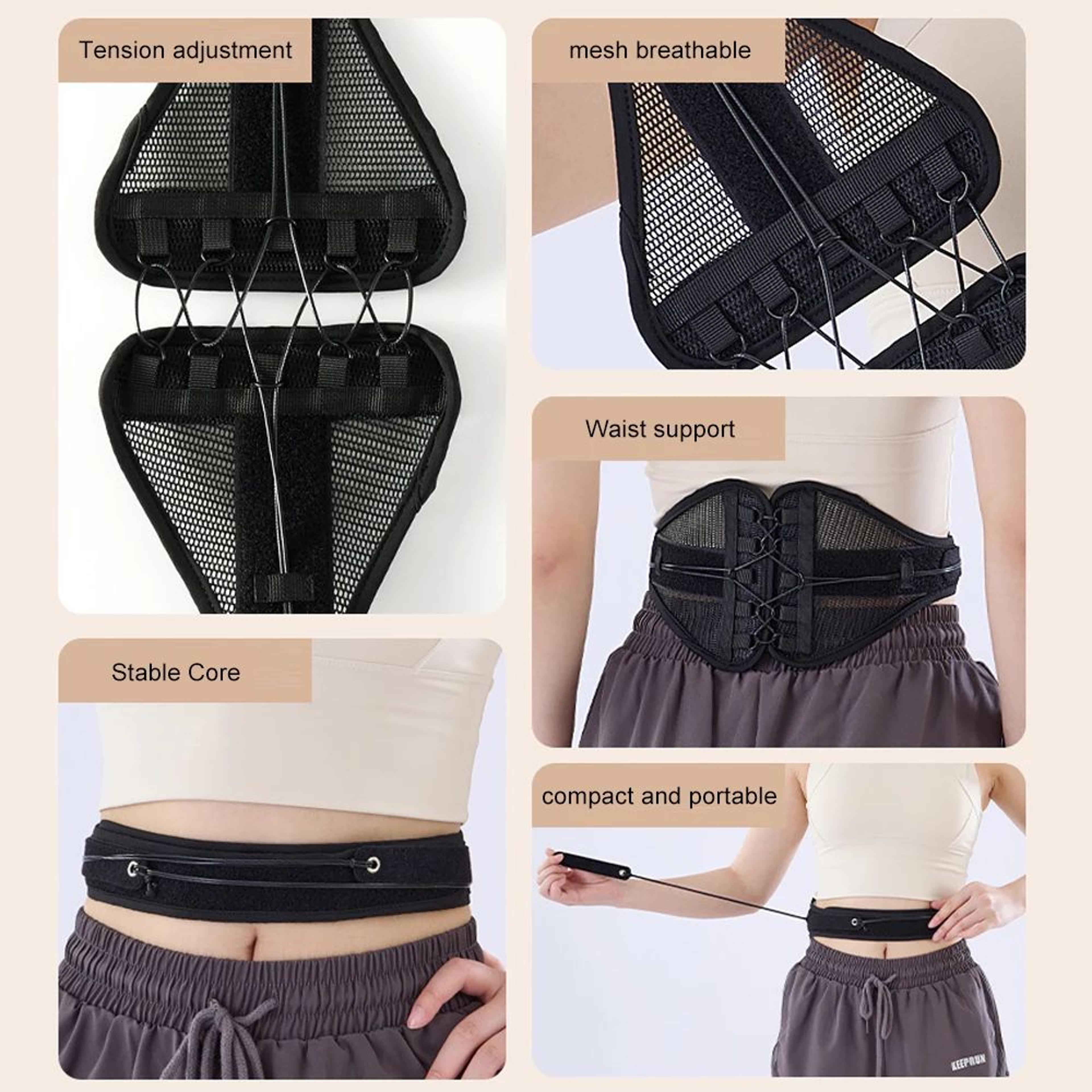 Adjustable Lumbar Back Support Brace With Pulley Compression 4