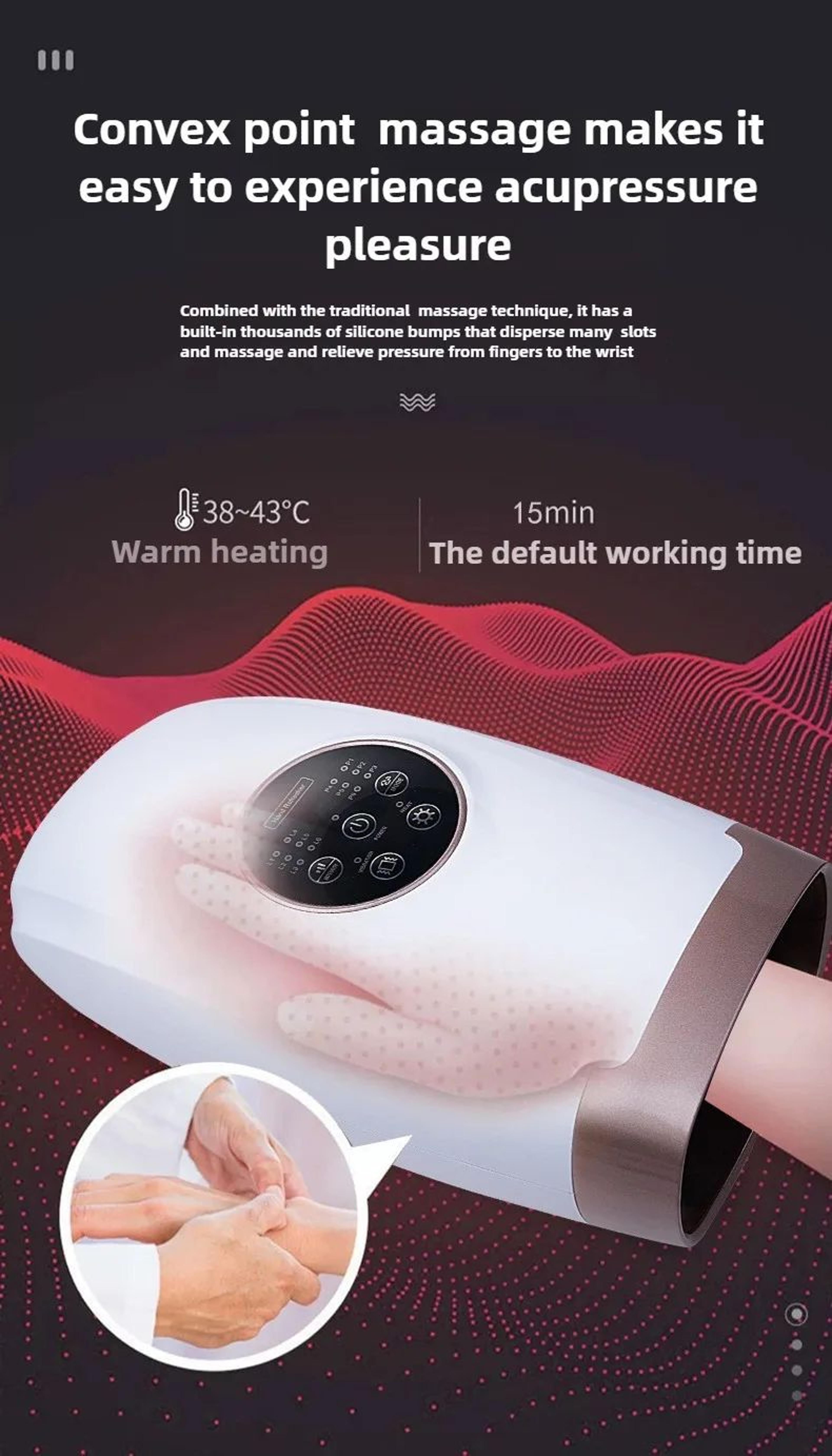 Portable Electric Hand Massager With Heat And Air Compression 2