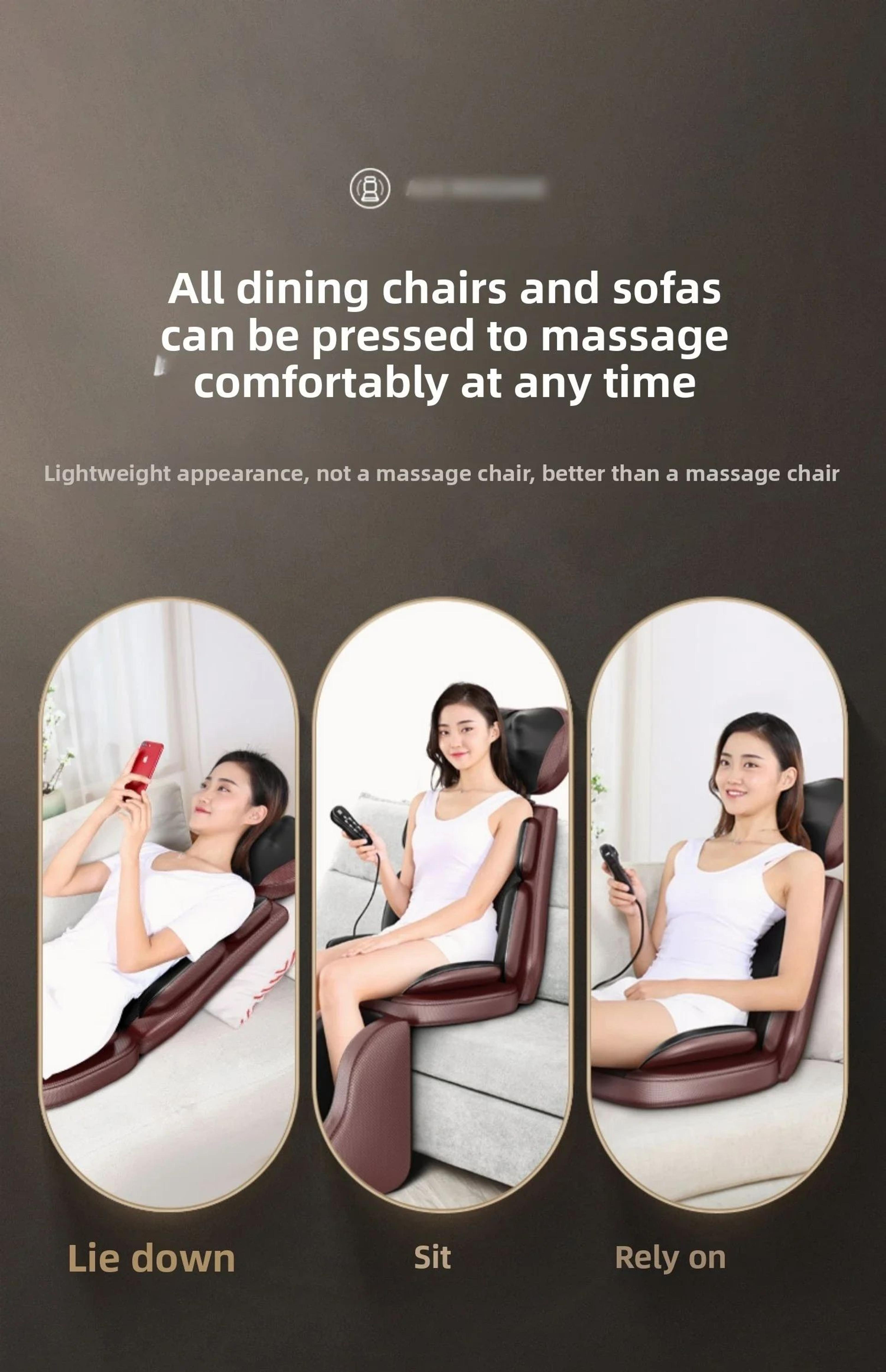 Heated Shiatsu Neck And Back Massage Chair Pad 4