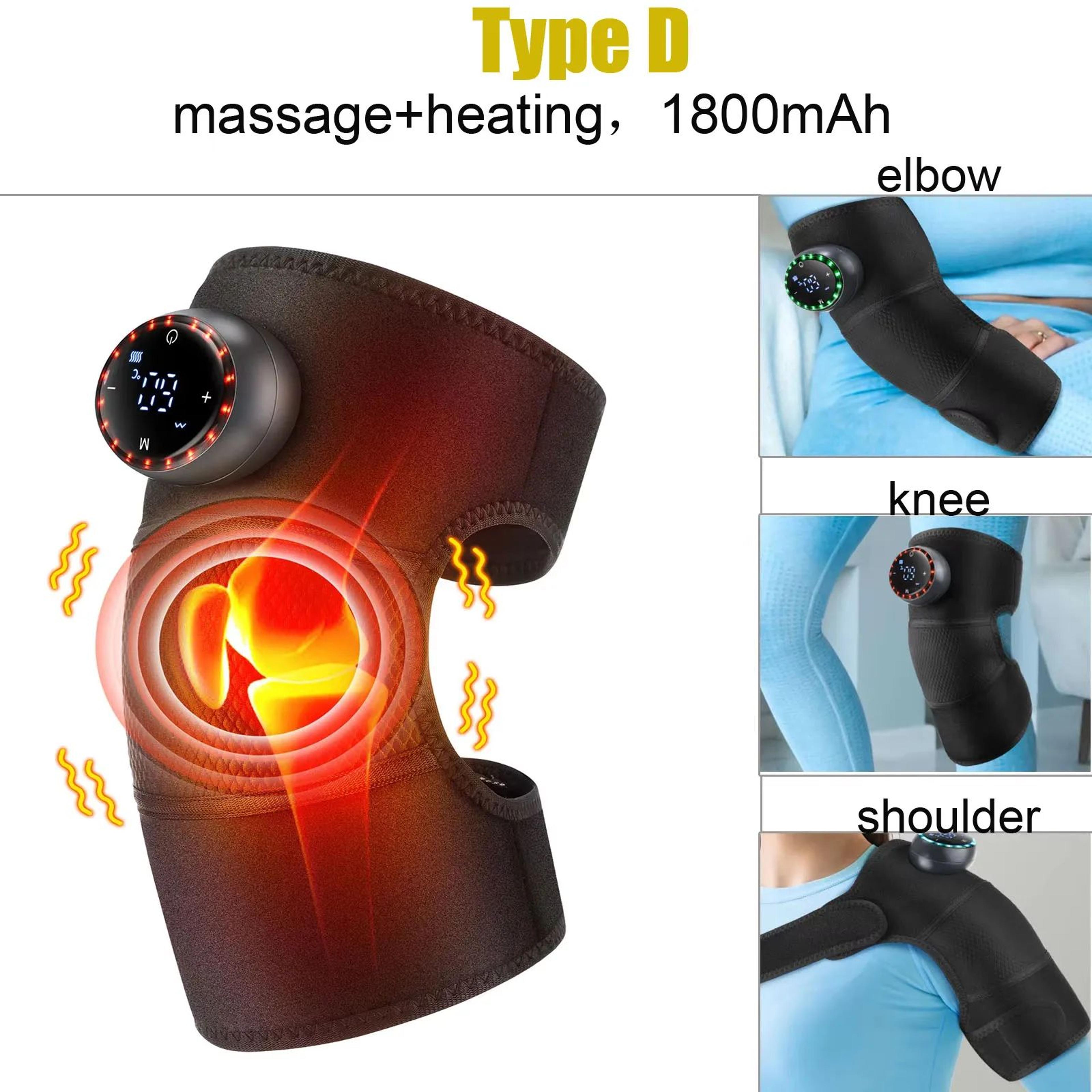 3 In 1 Heated Knee Massager Wrap With Vibration And Rechargeable Battery 9